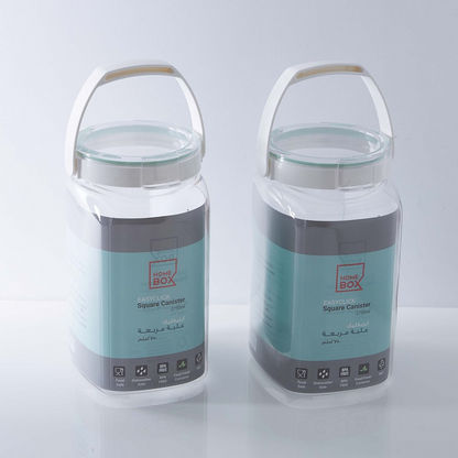 Easy Click 2-Piece Square Canister Set - 2.7 L