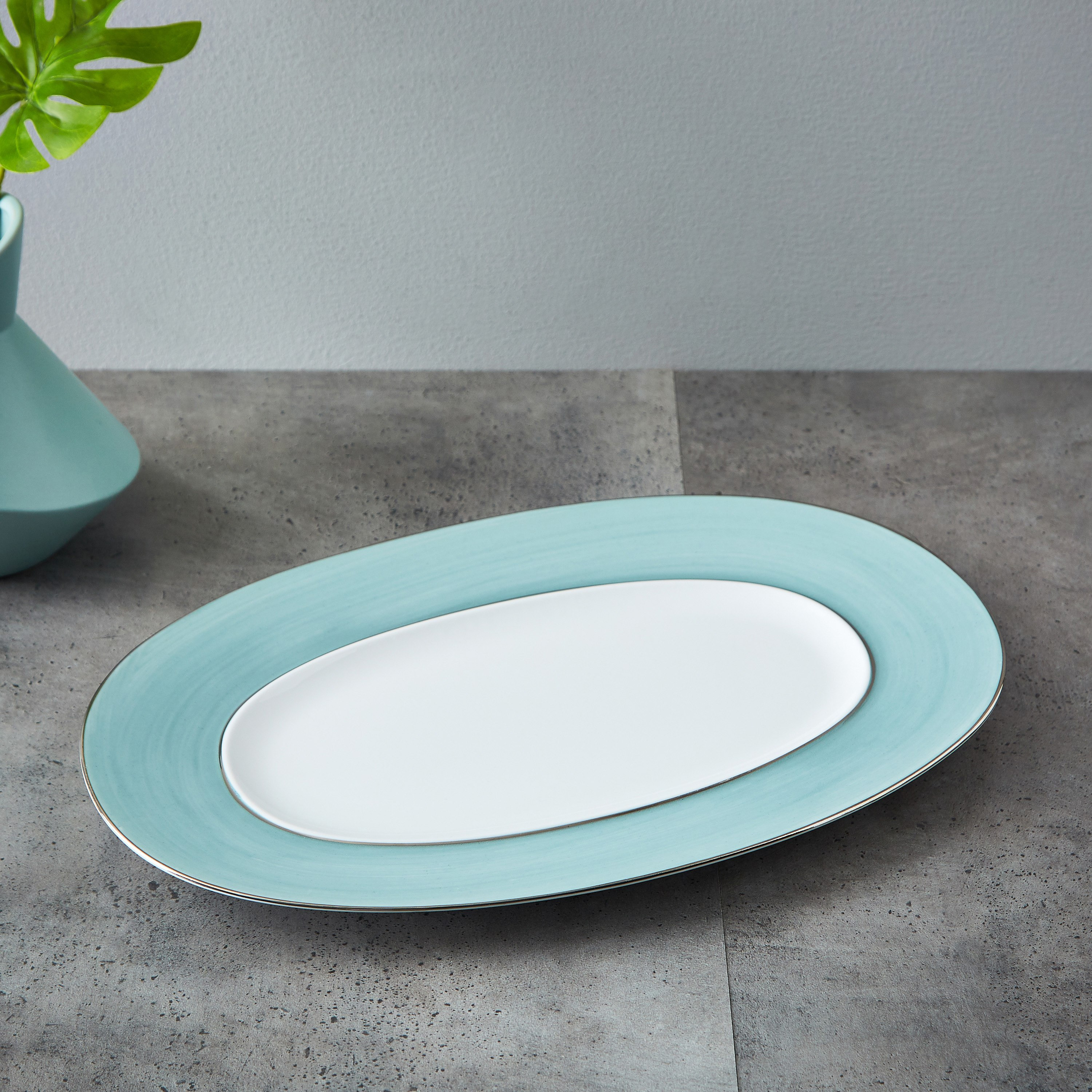 Elegente Oval Platter - 38 cm-hbxdecorandfurnishings-tabletop-crockery-image-1