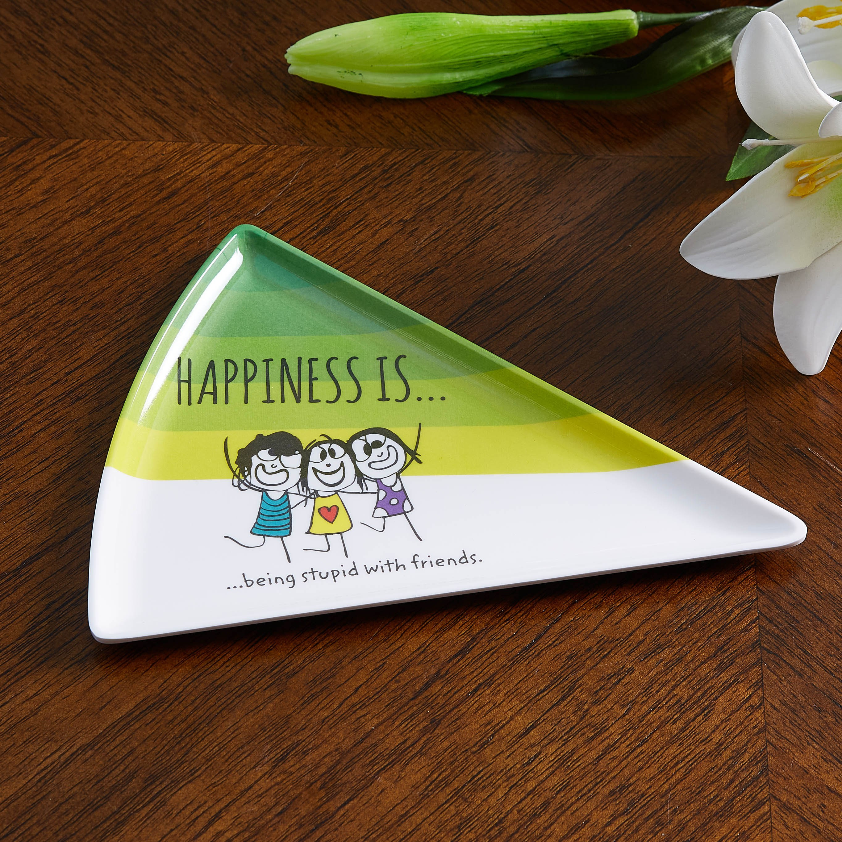 صحن بيتزا بطبعات من هابينيس - 21 سم-hbxdecorandfurnishings-tabletop-serveware-image-1
