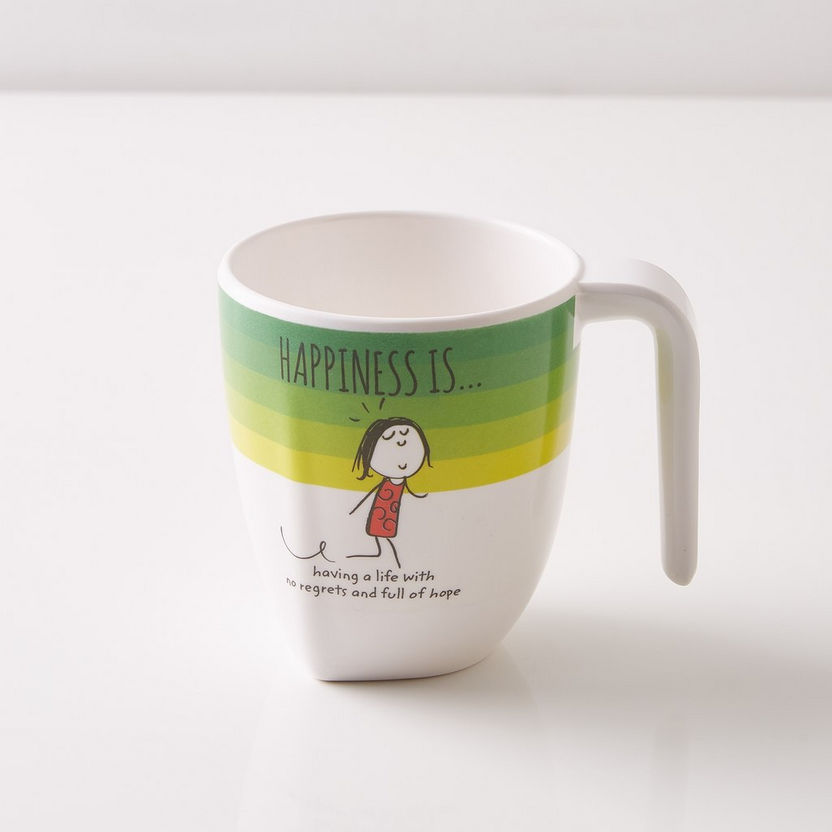 Happiness Printed Mug with Handle-Coffee and Tea Sets-image-3