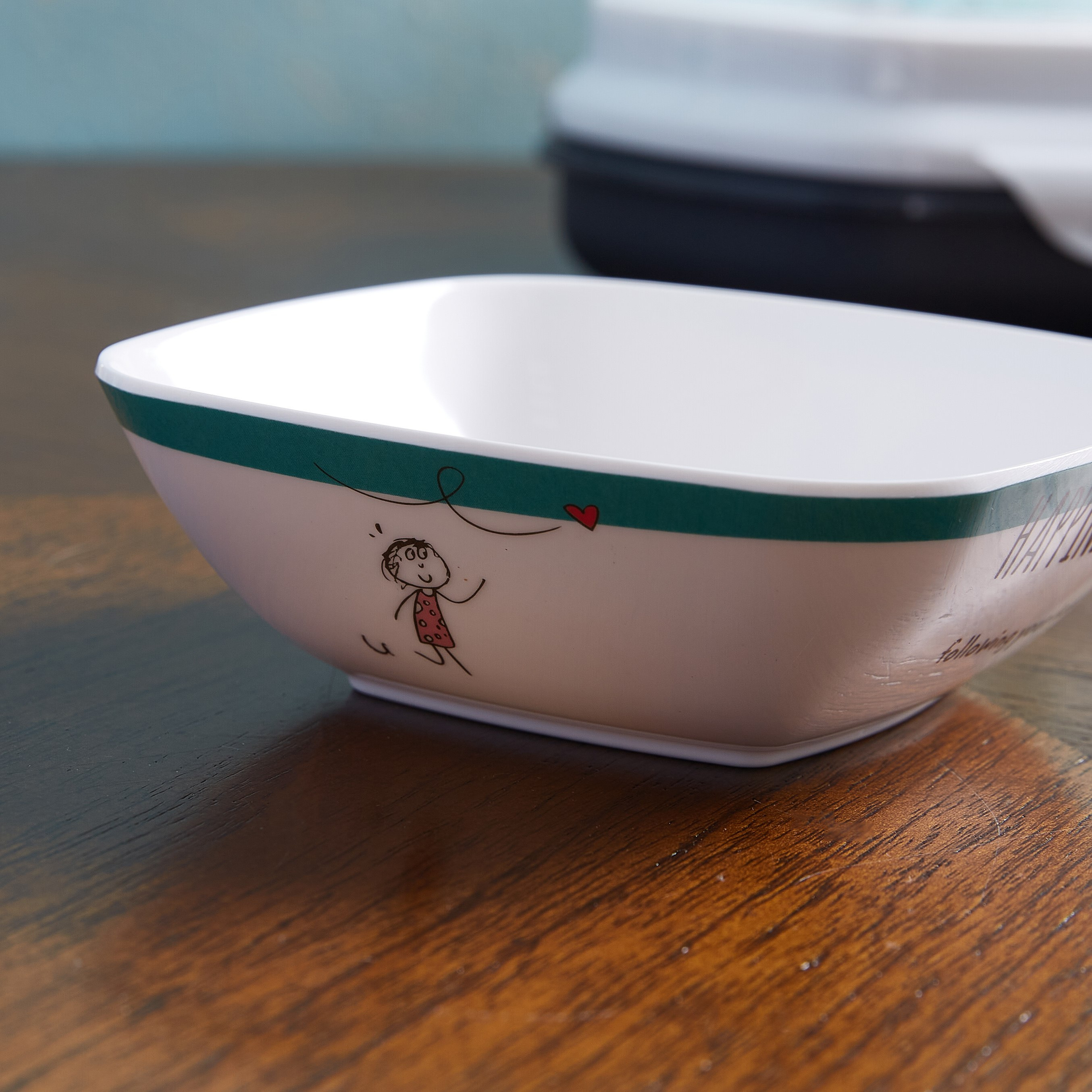 وعاء مربع بطبعات من هابينيس - 13 سم-hbxdecorandfurnishings-tabletop-serveware-image-2
