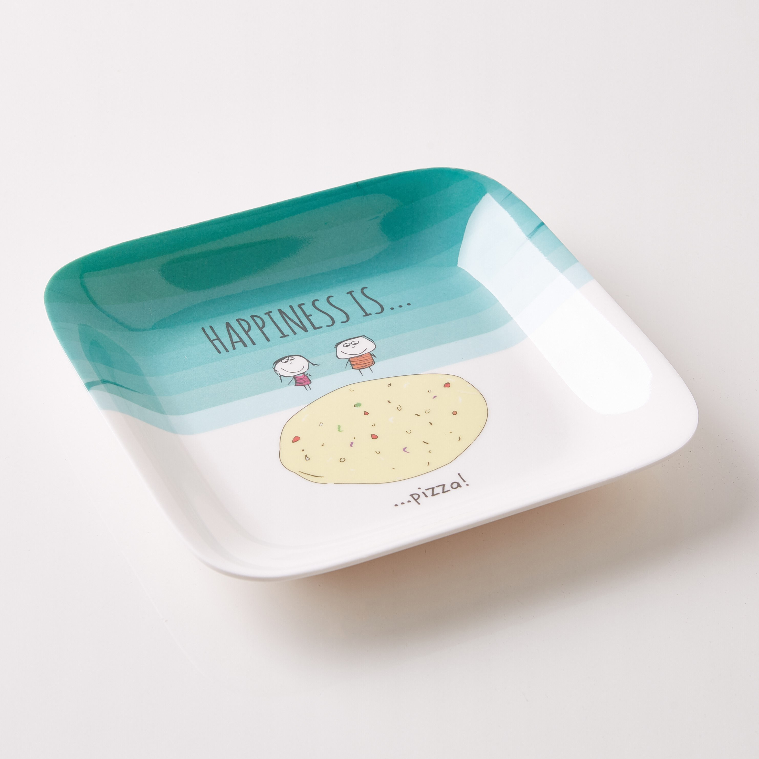 صحن مربع بطبعات من هابينيس - 17 سم-hbxdecorandfurnishings-tabletop-serveware-image-4