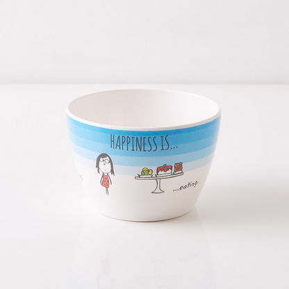 Happiness Printed Bowl - 12 cms