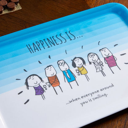 Happiness Printed Tray - 35 cm