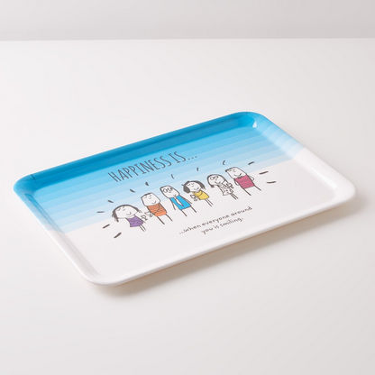 Happiness Printed Tray - 35 cm