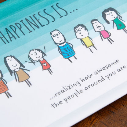 Happiness Printed Tray - 30 cms