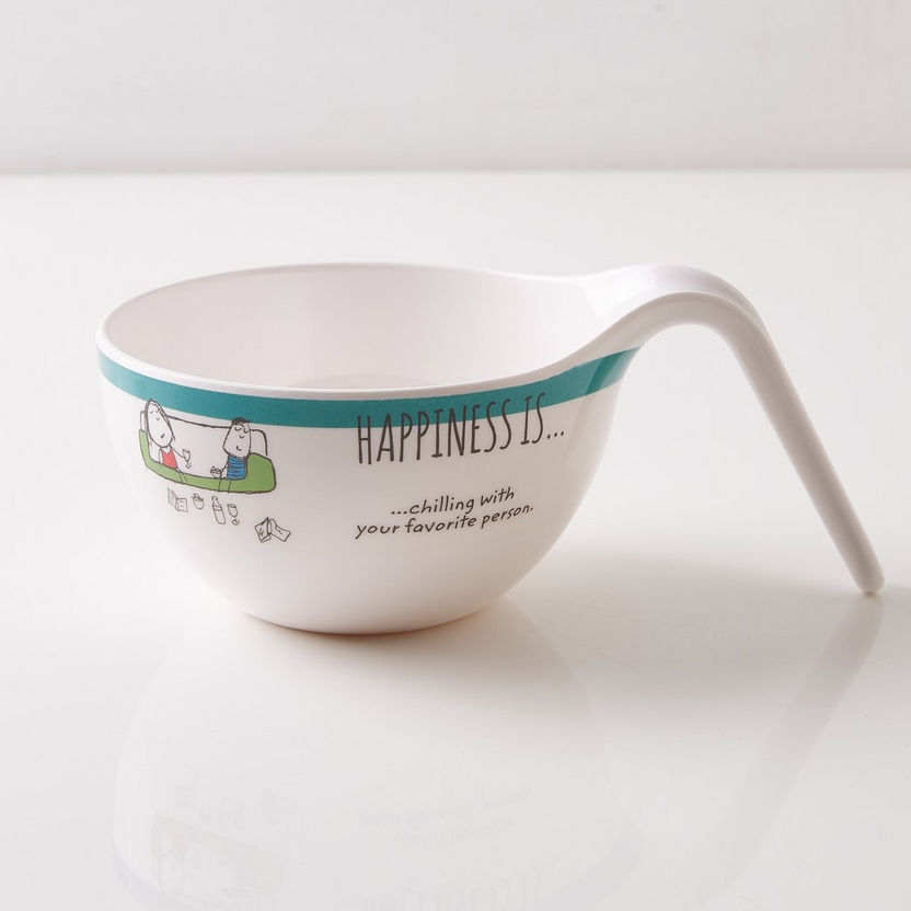 Happiness Print Bowl with Handle - 14x14x8 cm-Serveware-image-3
