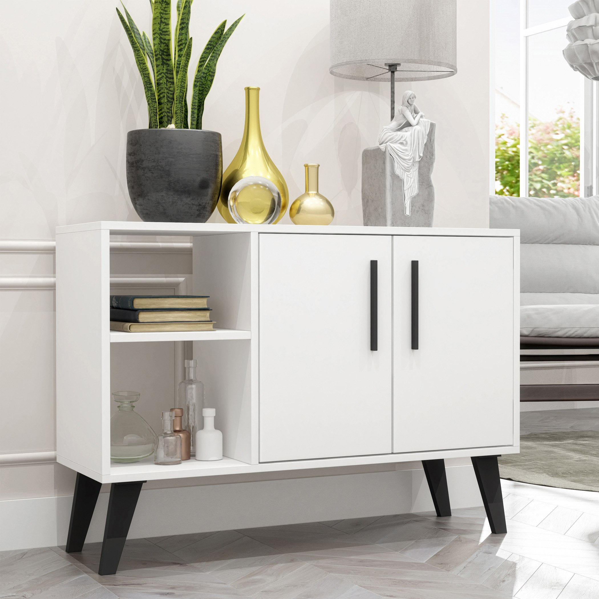 وحدة تخزين ببابين ودرجين من أوليندا-hbxfurniture-diningroom-buffetsandsideboards-image-1