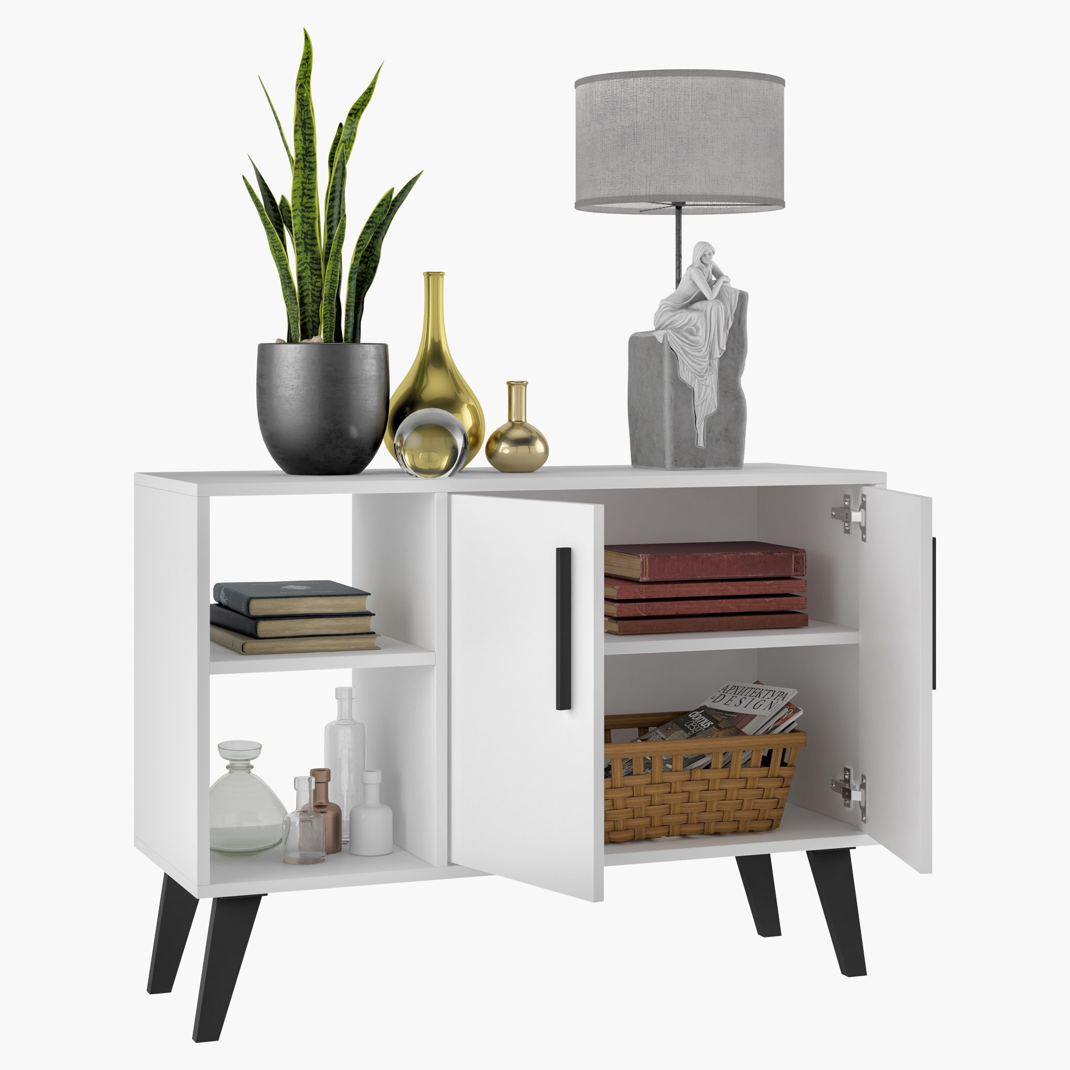 وحدة تخزين ببابين ودرجين من أوليندا-hbxfurniture-diningroom-buffetsandsideboards-image-2
