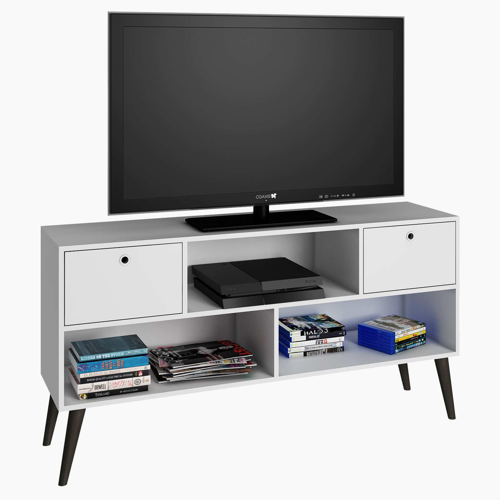 وحدة تلفزيون منخفضة ببابين للتلفزات أكثر من 50 بوصة من ستارك-hbxlivingroom-mediaunitsandstorage-tvunits-image-2