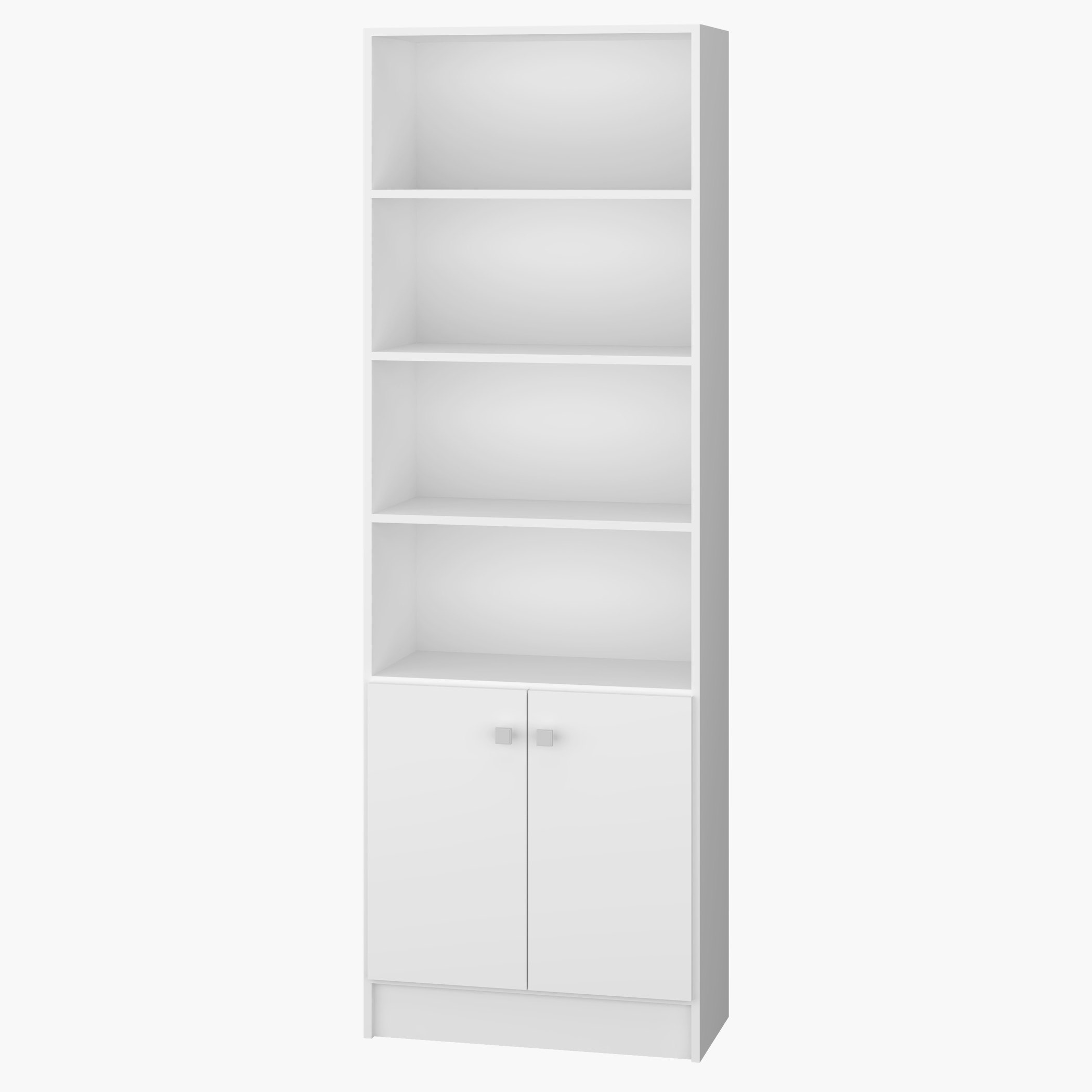خزانة كتب ببابين وأربع أرفف من رونالد- 62x183x31 سم-hbxfurniture-office-bookcases-image-2