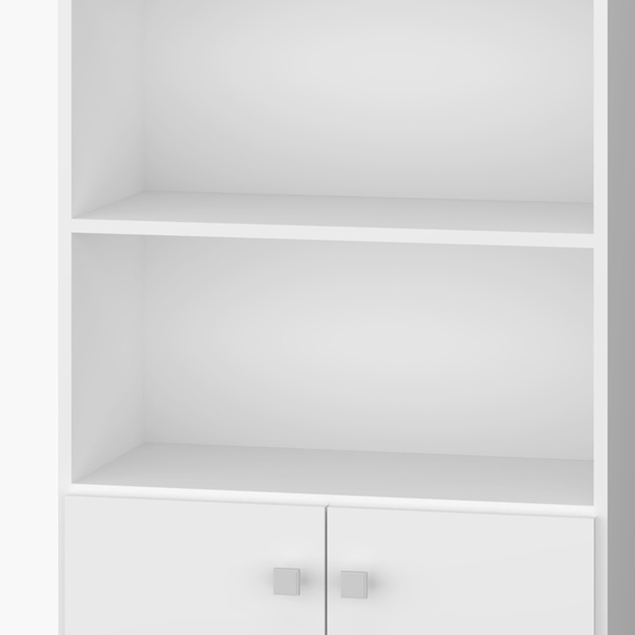 خزانة كتب ببابين وأربع أرفف من رونالد- 62x183x31 سم-hbxfurniture-office-bookcases-image-4