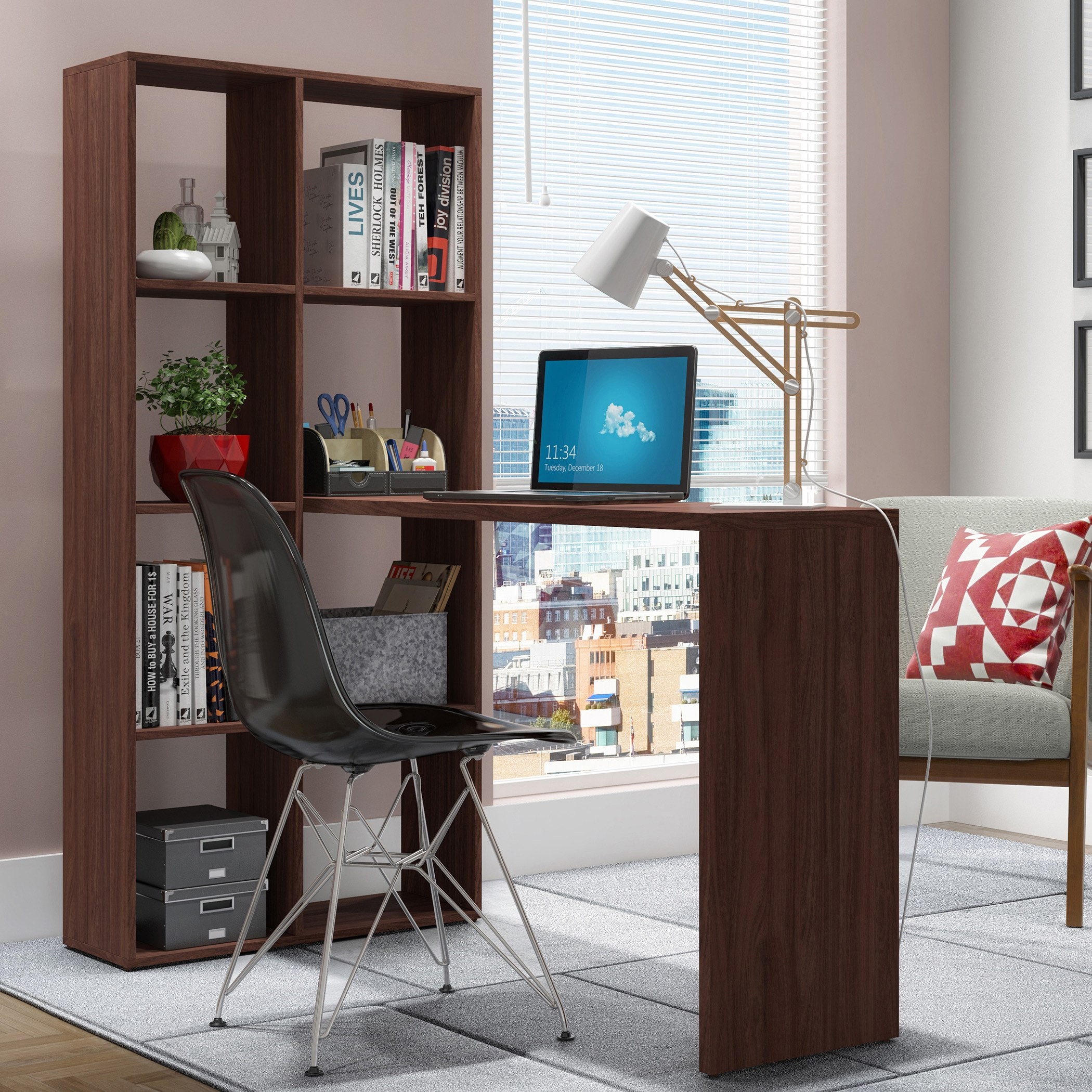 Desk on sale with bookcase