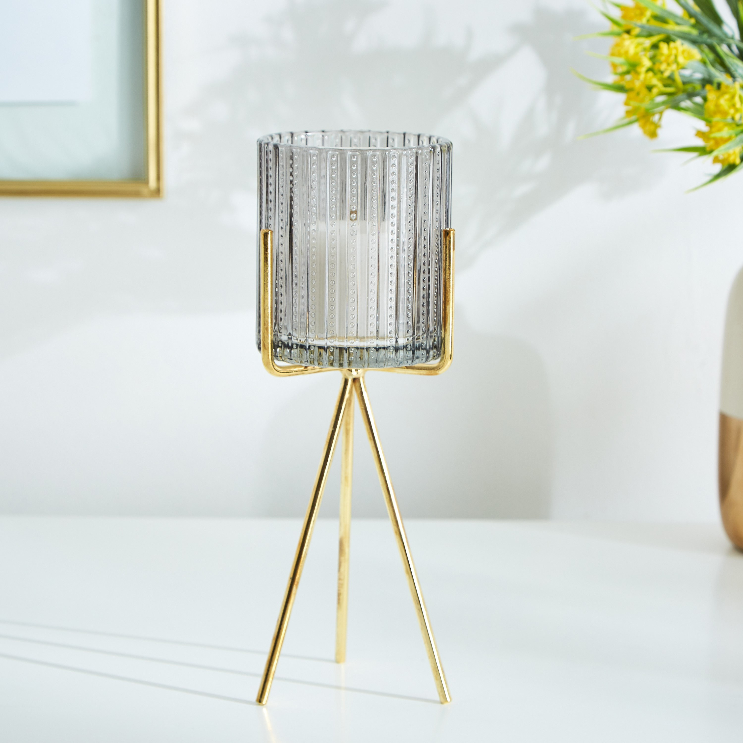 حامل شموع زجاجي بحامل من كلايد-hbxlivingroom-decorandaccessories-candleholders-image-1