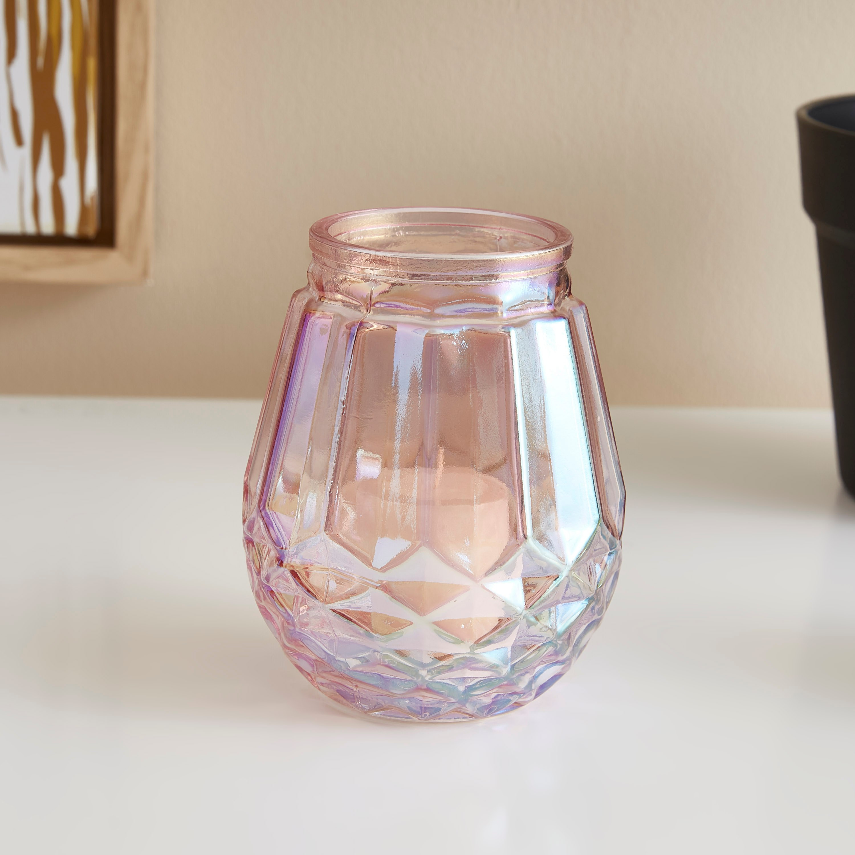 حامل شموع زجاجي من كلايد - 13 سم-hbxlivingroom-decorandaccessories-candleholders-image-1