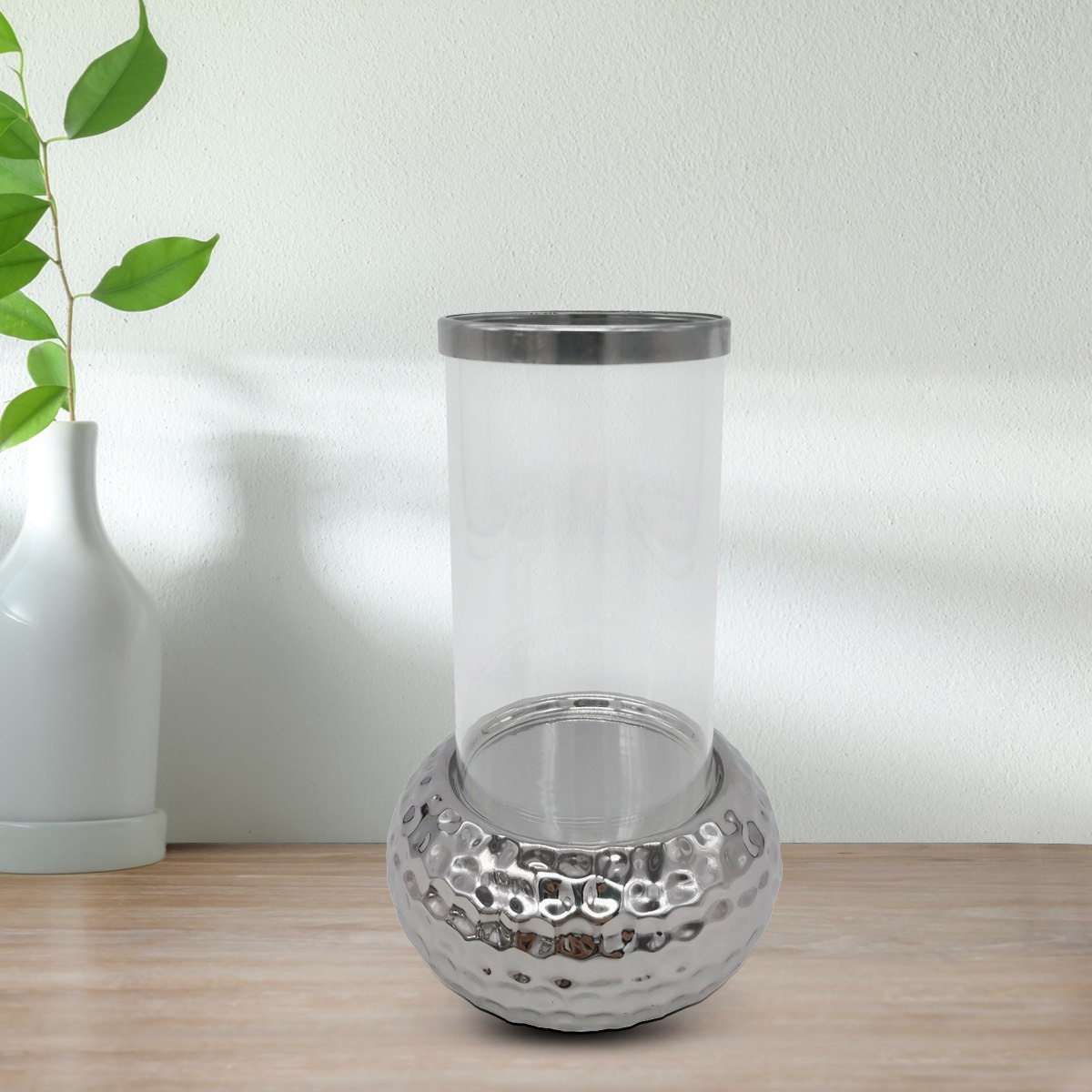 حامل شموع سيراميك بسطح زجاجي من كاسا-hbxlivingroom-decorandaccessories-candleholders-image-1