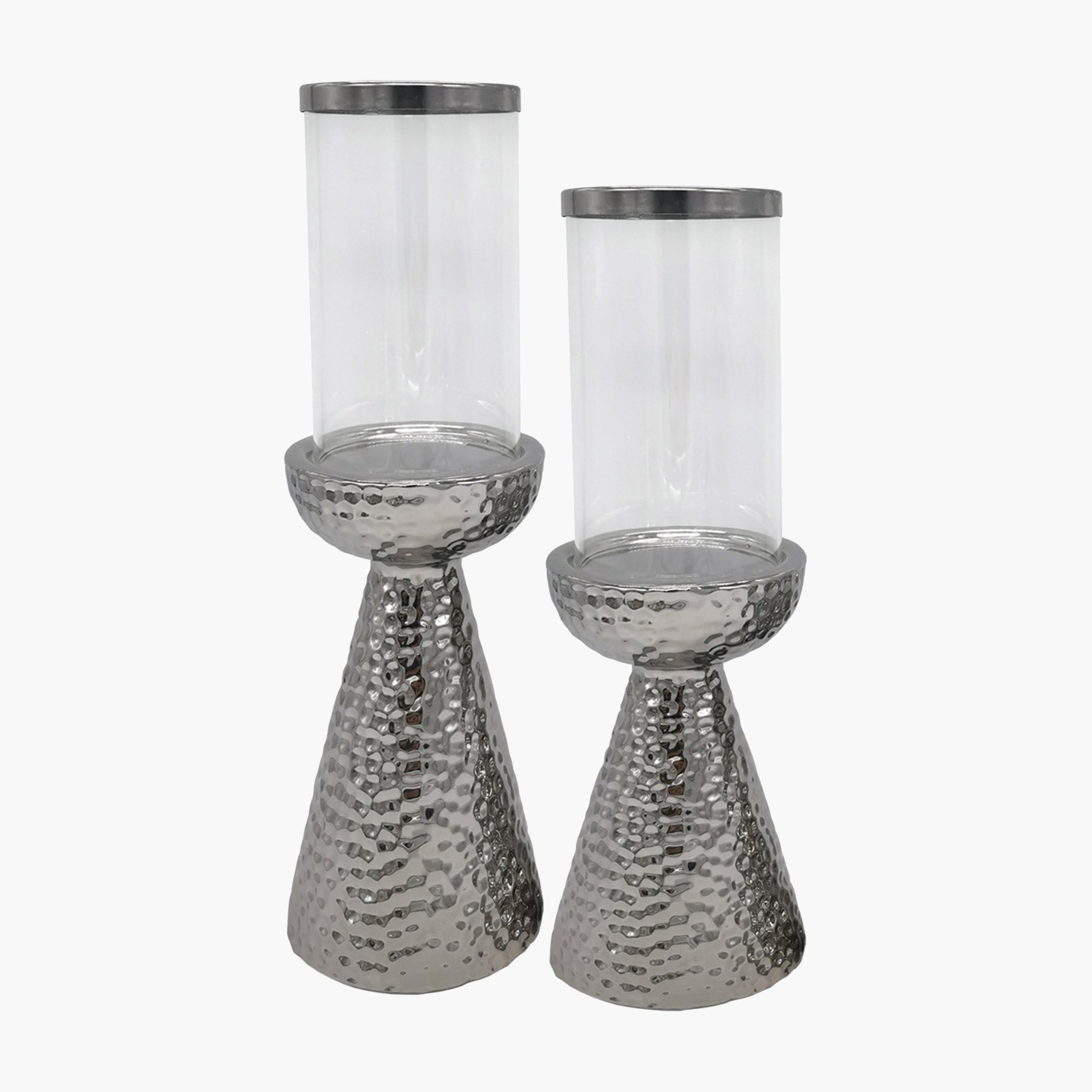 Casa Ceramic Candleholder with Glass - Set of 2-hbxlivingroom-decorandaccessories-candleholders-image-2