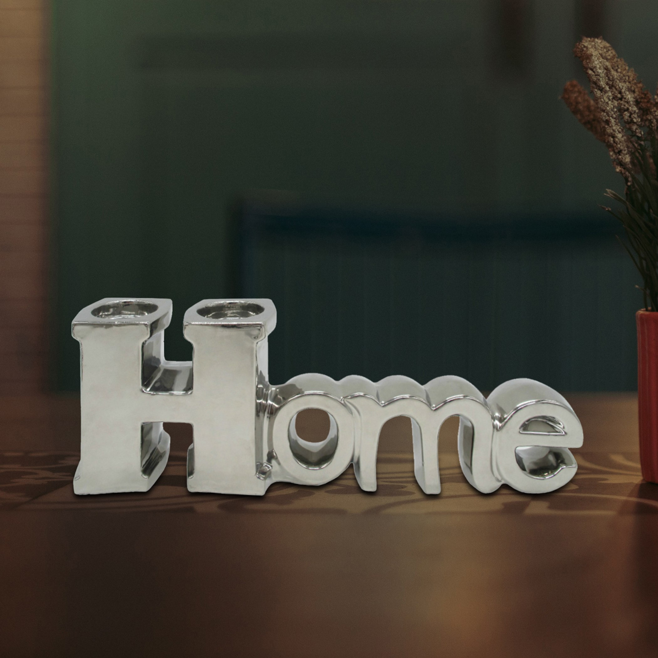 حامل شموع سيراميك على شكل كلمة هوم من كاسا-hbxlivingroom-decorandaccessories-candleholders-image-1