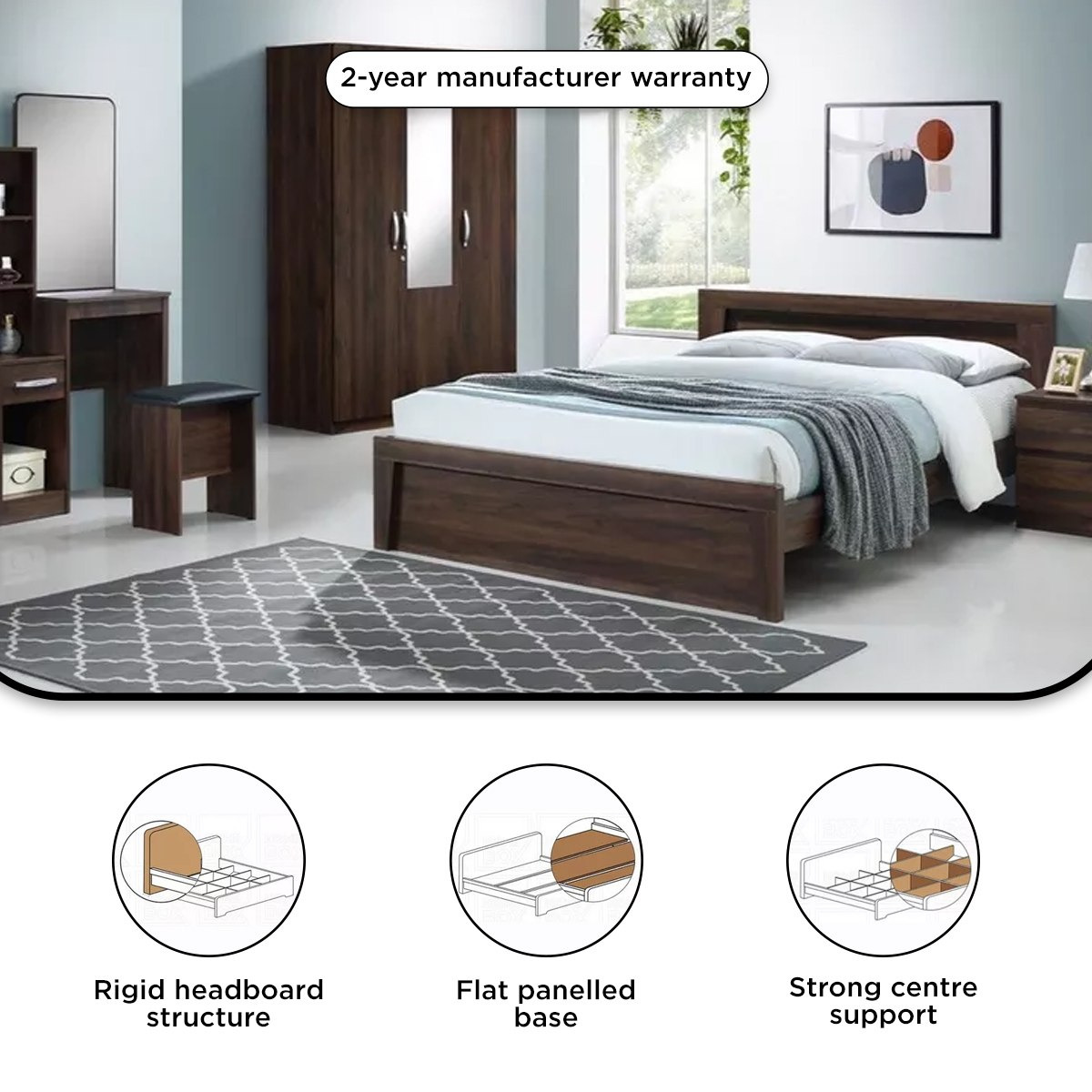 سرير كوين من كالتورب - 150x200 سم-hbxbedroom-bedsandbedsets-beds-queen-image-5