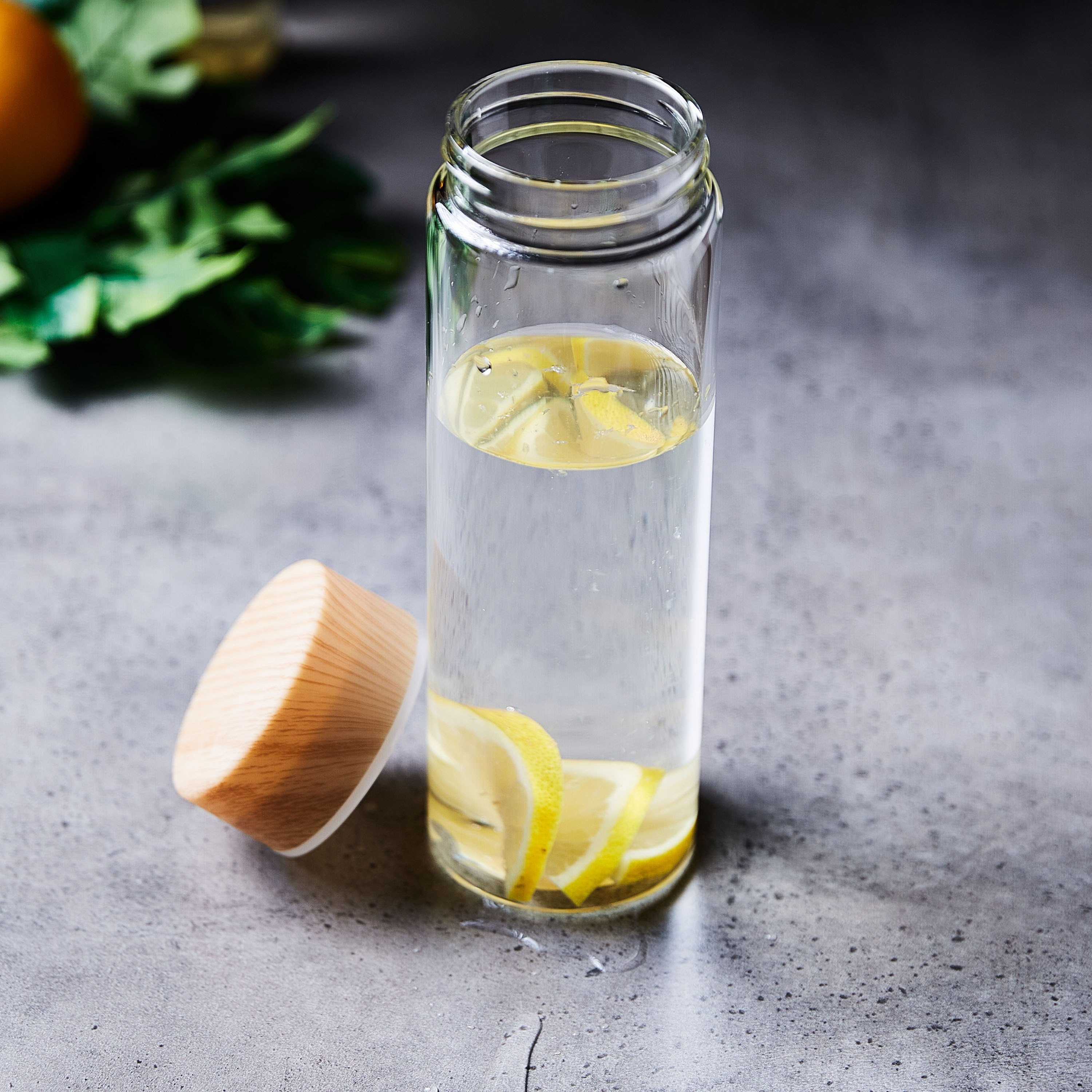 Coolers Borosilicate Bottle with Wooden Finish Lid - 500 ml-hbxhomeware-hbxkitchen-image-2