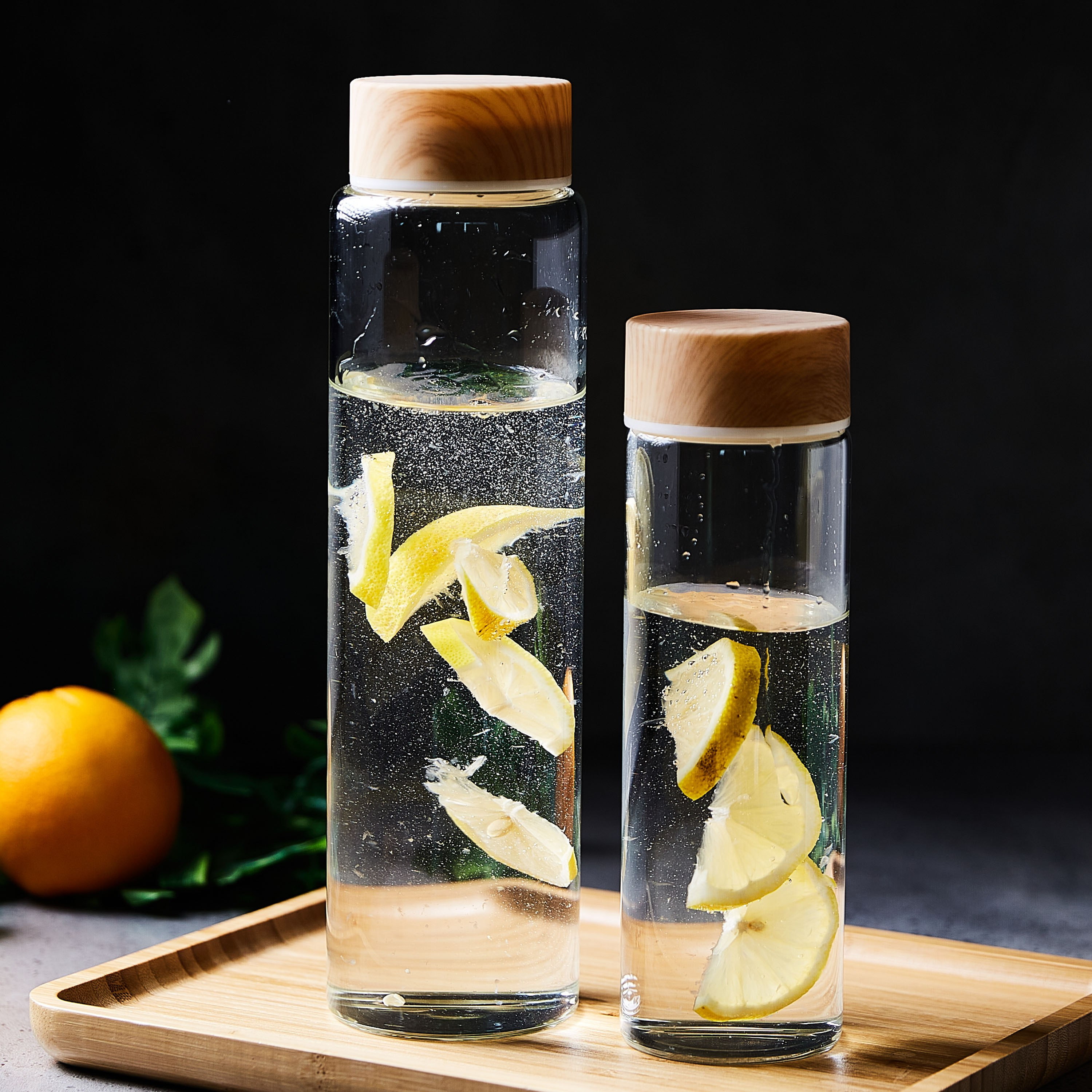 Coolers Borosilicate Bottle with Wooden Finish Lid - 500 ml-hbxhomeware-hbxkitchen-image-4