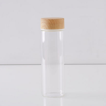 Coolers Borosilicate Bottle with Wooden Finish Lid - 500 ml