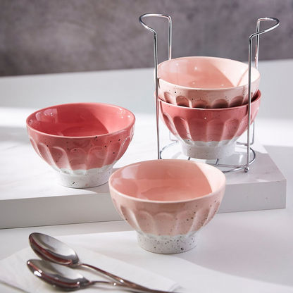Galexia Ceramic 5-Piece Stackable Bowl Set