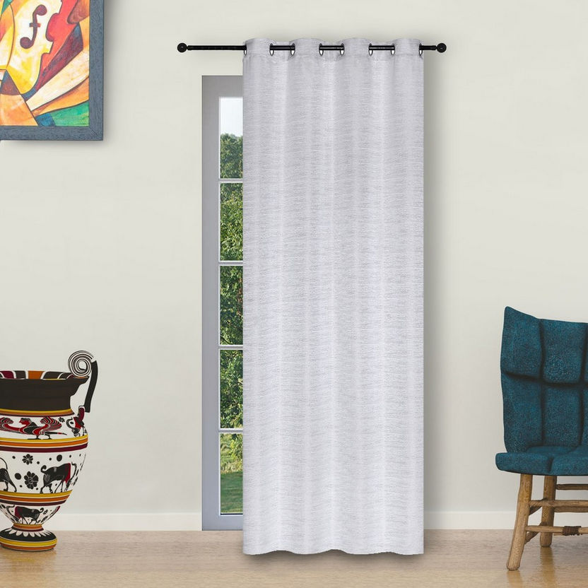 Atlanta Single Jacquard Curtain with Eyelets - 140x240 cm-Curtains-image-0