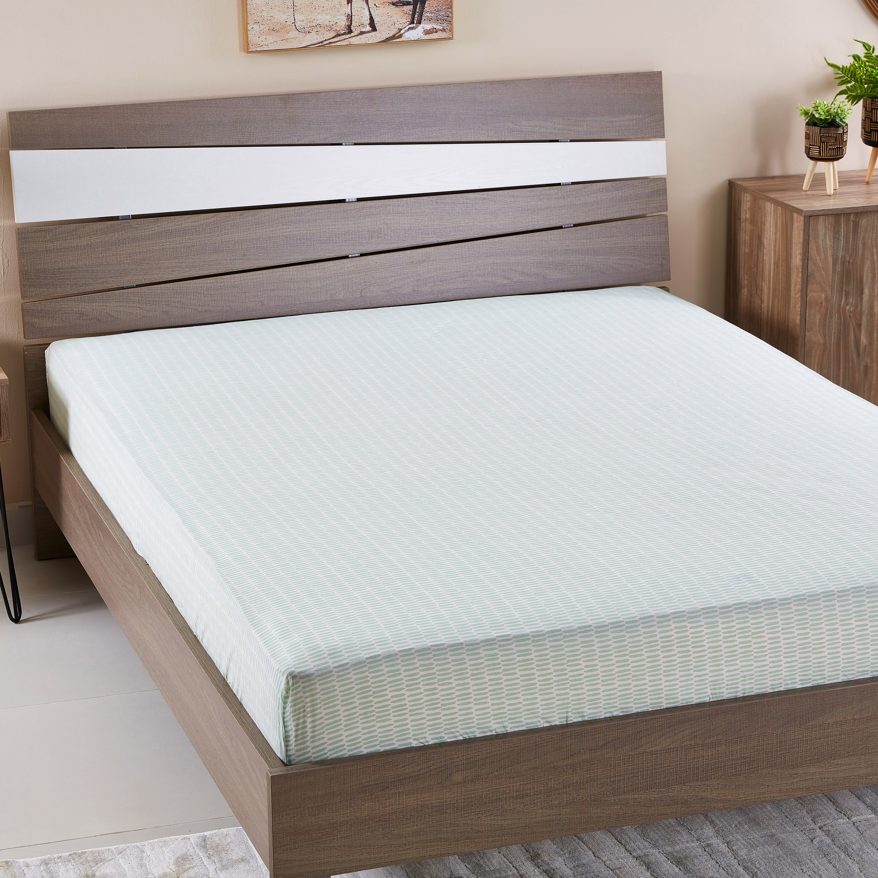 شرشف مطاطي مقاس كينج من مارتن - 180x200 سم-hbxhomeware-bedding-fittedsheets-image-1