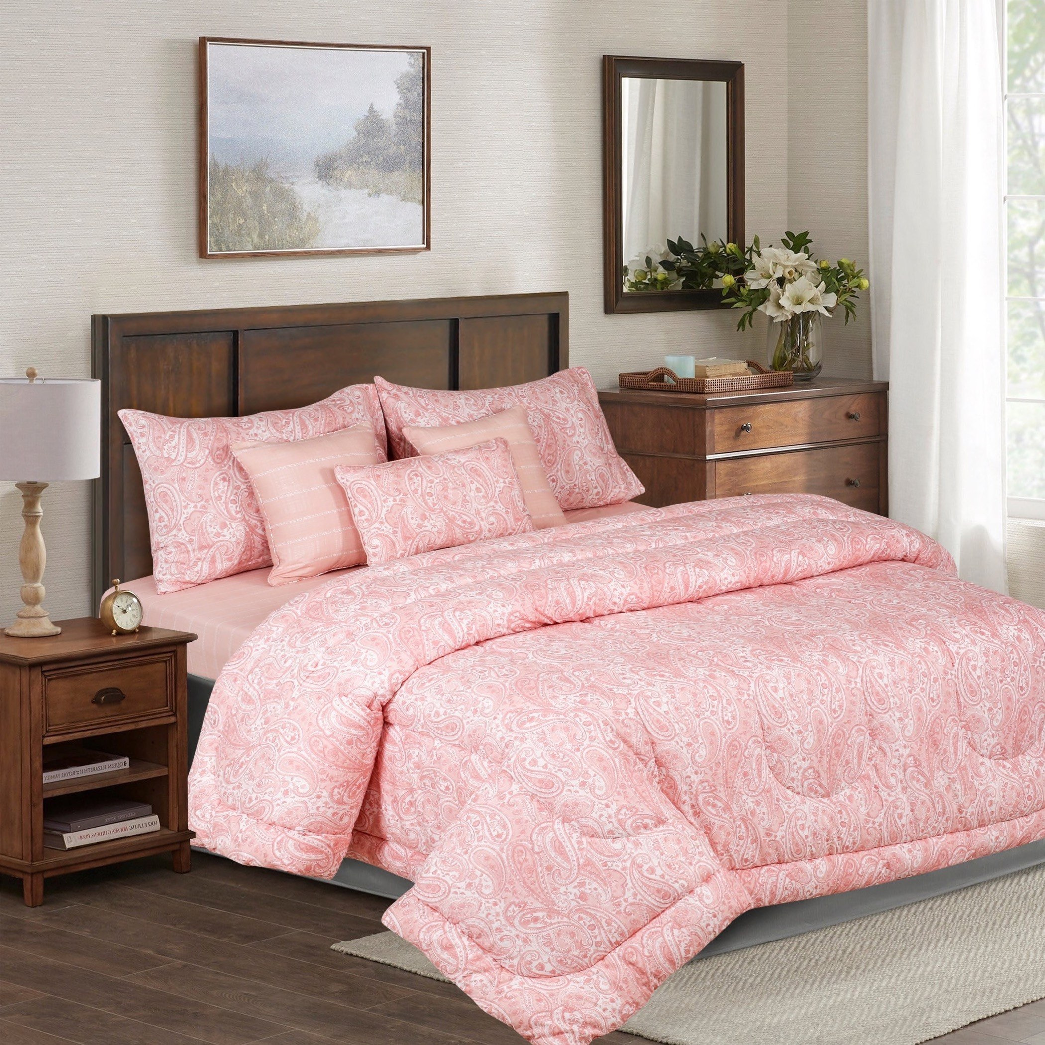 Paisley Cotton King Size 7-Piece BIAB Comforter Set - 220x240 cm-hbxhomeware-hbxdecorandfurnishings-image-1
