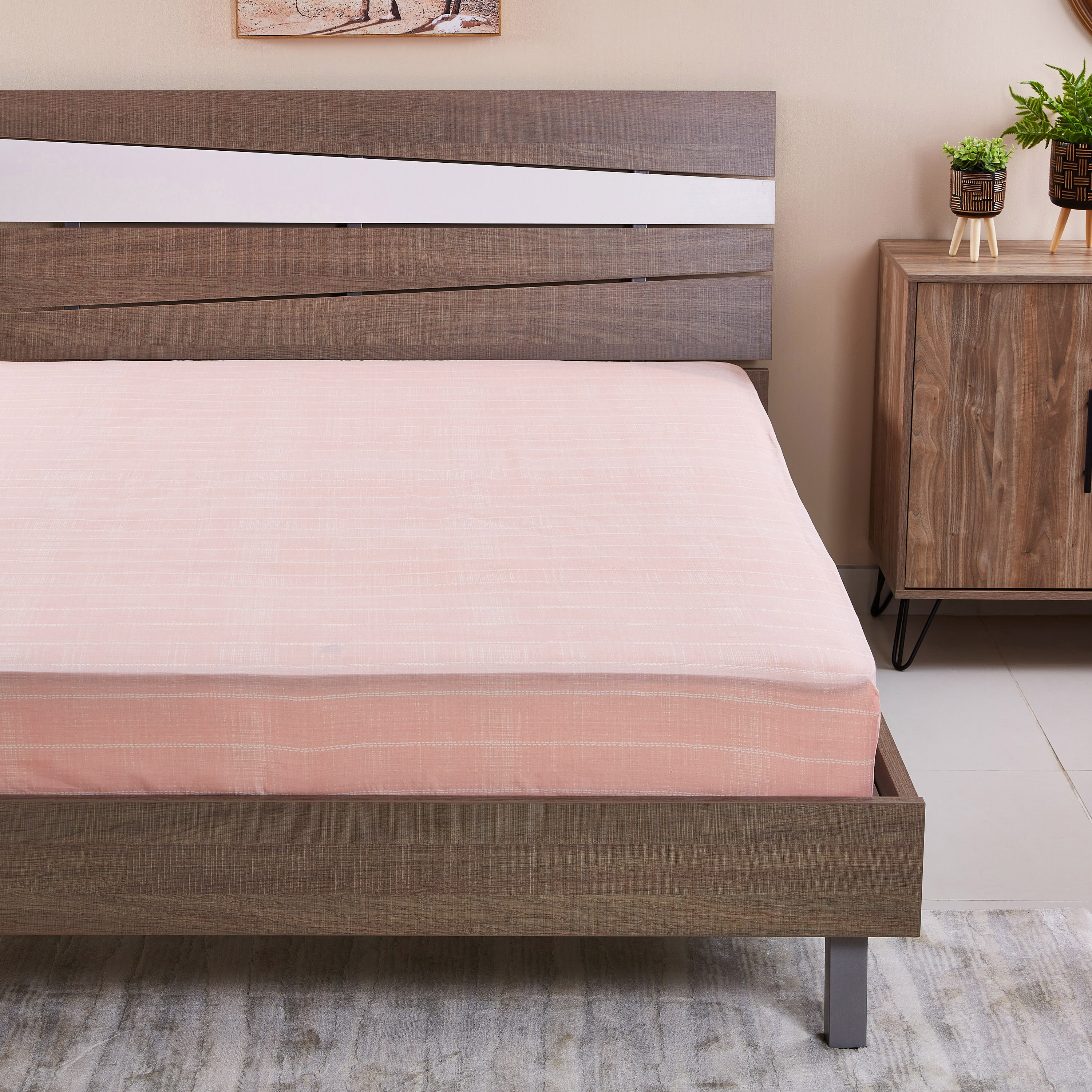 Paisley Queen Size Fitted Sheet - 150X200 cm-hbxhomeware-bedding-fittedsheets-image-2