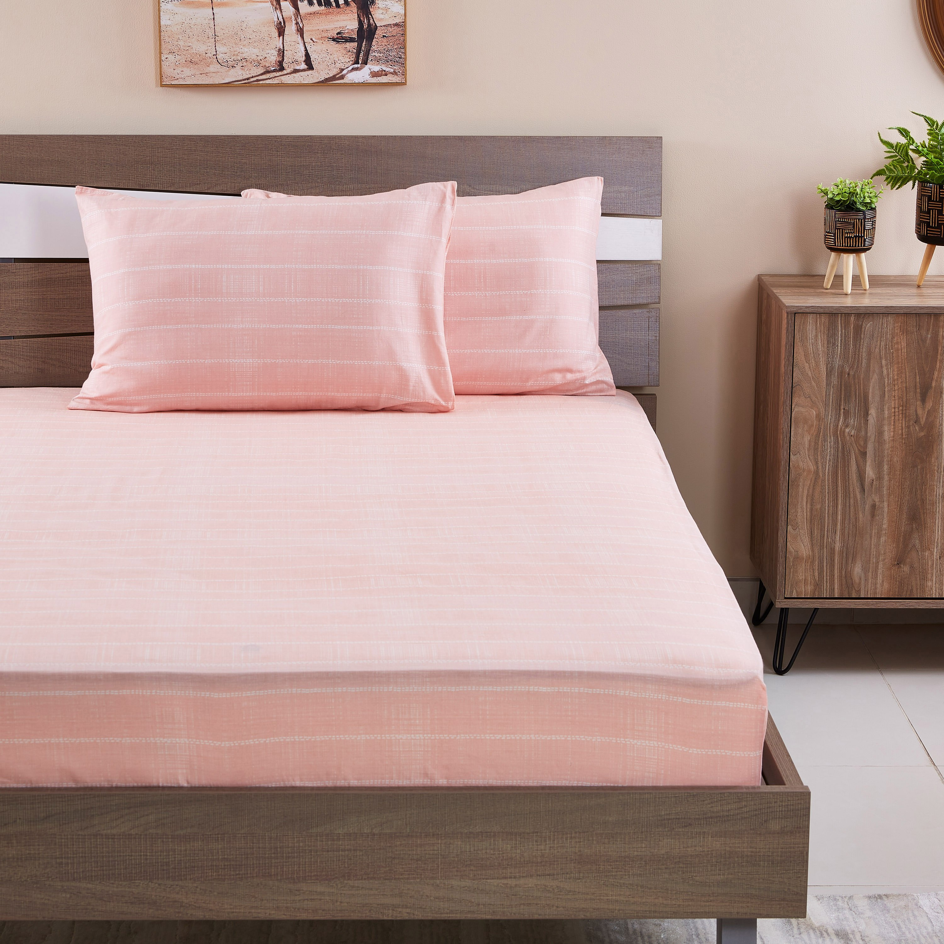 Paisley Queen Size Fitted Sheet - 150X200 cm-hbxhomeware-bedding-fittedsheets-image-5