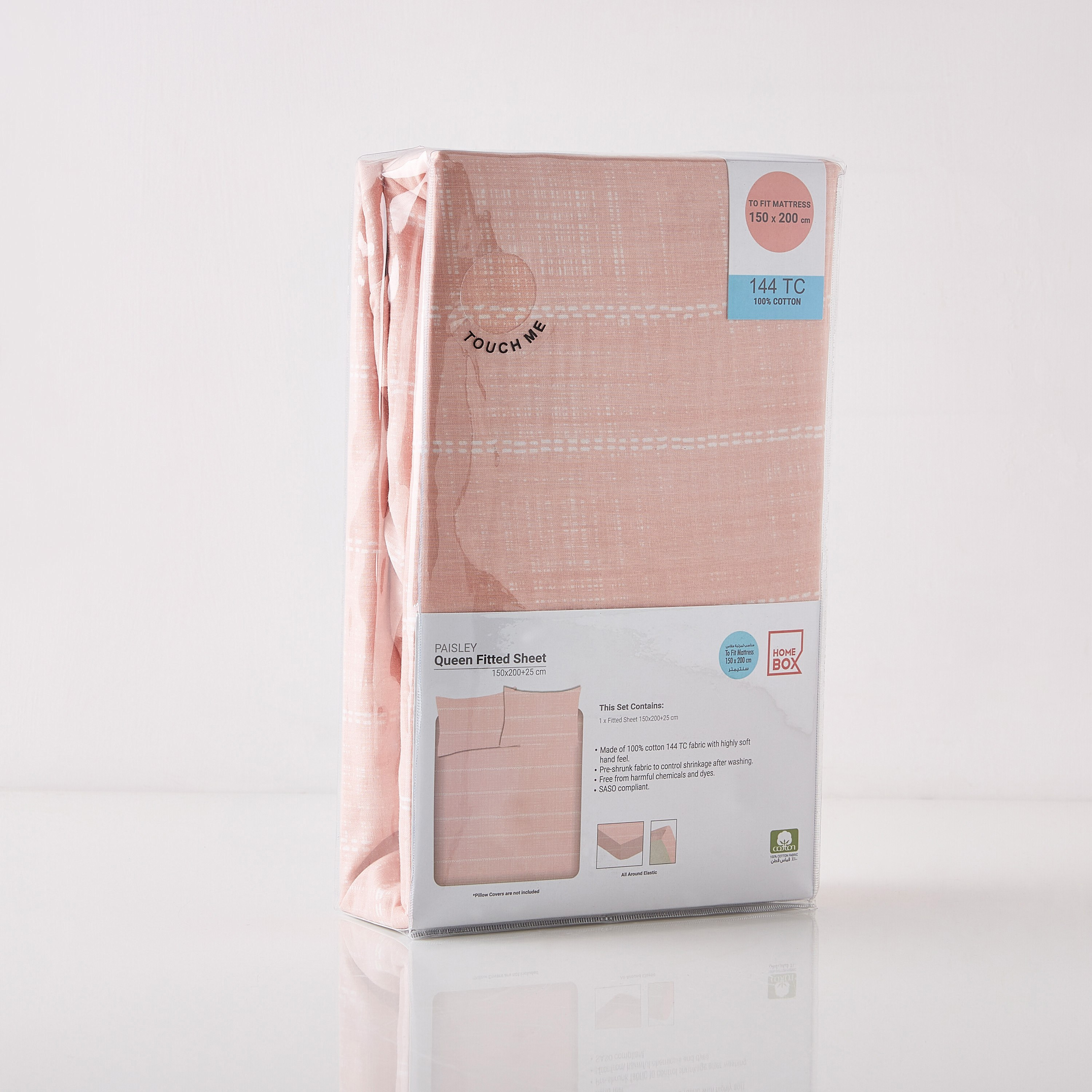 Paisley Queen Size Fitted Sheet - 150X200 cm-hbxhomeware-bedding-fittedsheets-image-7