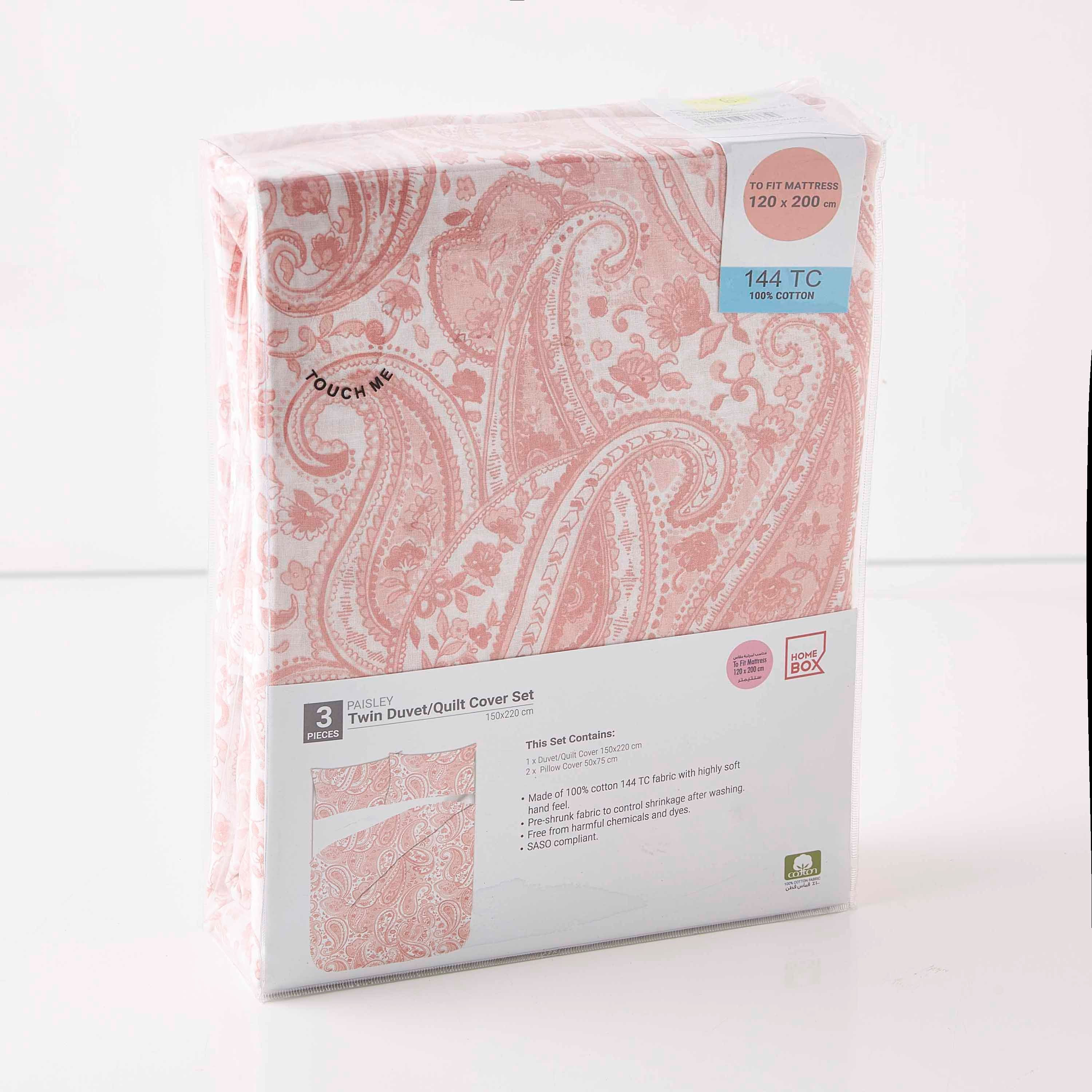 Paisley 3-Piece Twin Duvet Quilt Cover Set - 150x220 cm-PROMO_HB_AE_B1G1_250925-image-6