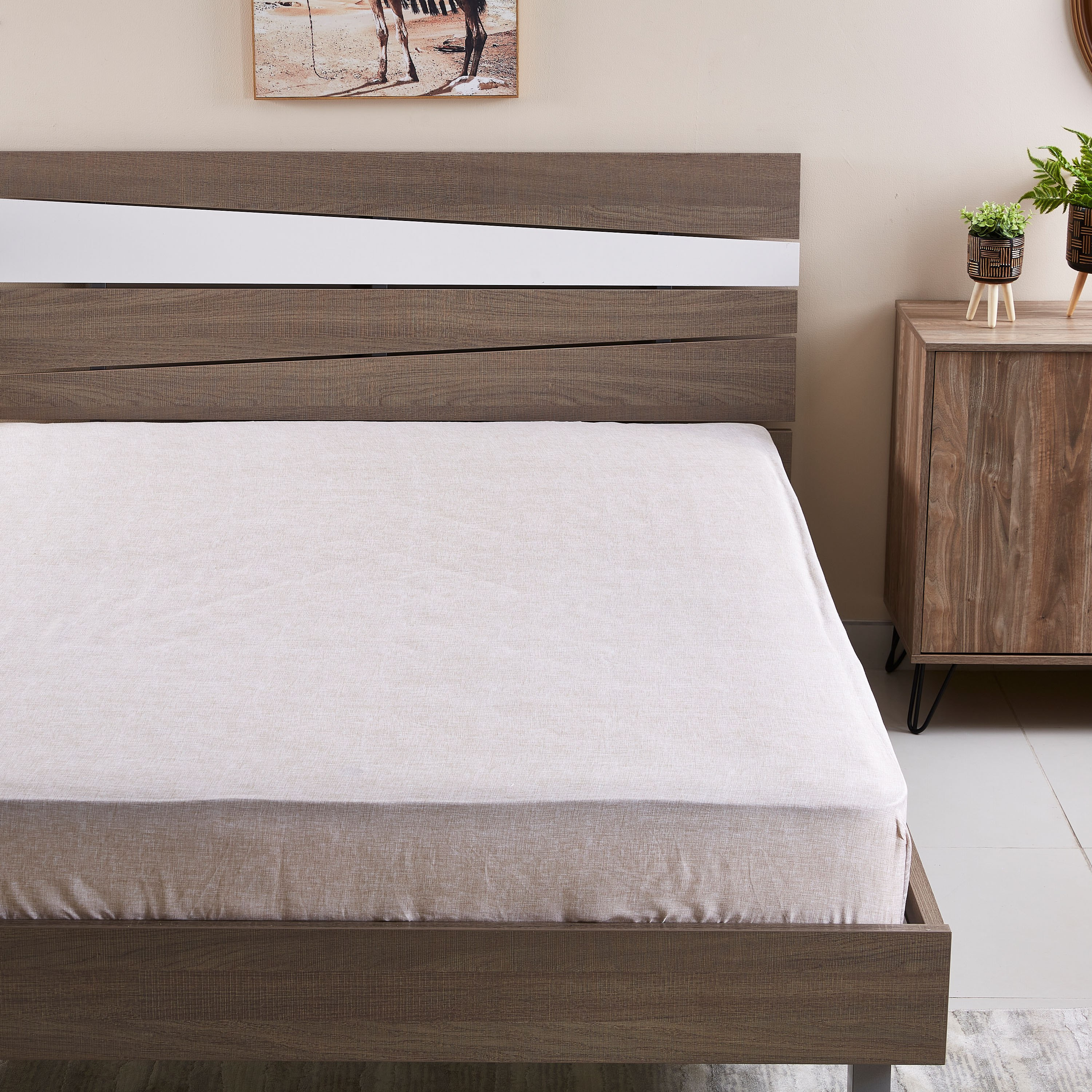 شرشف مطاطي مقاس كينج من كلاوديا - 180x200 سم-hbxhomeware-hbxbedroom-image-2