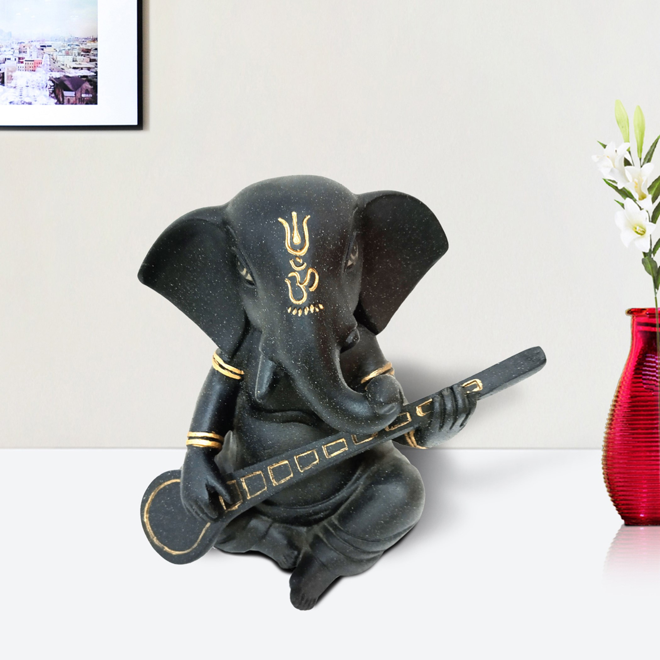 تمثال لورد جانيشا هارموني مع سيتار-hbxhomeware-homedecor-figurinesandornaments-image-1
