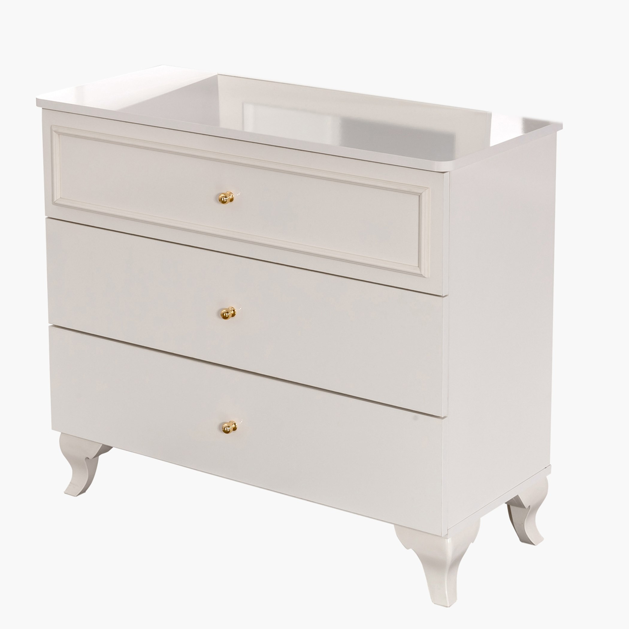 طاولة تزيين 3 أدراج دون مرآة من إيزابيلا-hbxfurniture-kidsroom-kidsdressersandmirrors-image-1