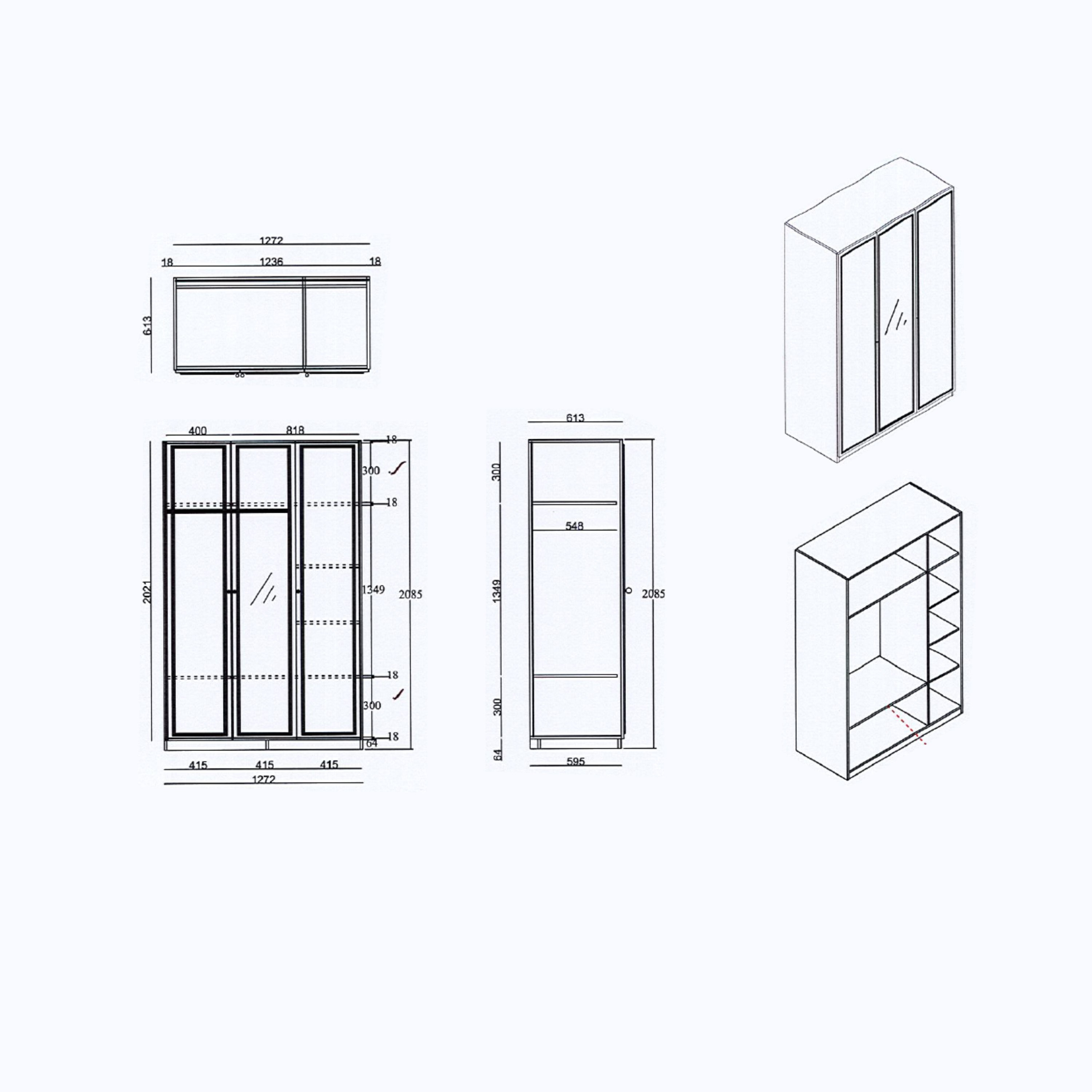 خزانة ملابس 3 أبواب بمرآة من إيزابيلا-hbxfurniture-wardrobes-image-5