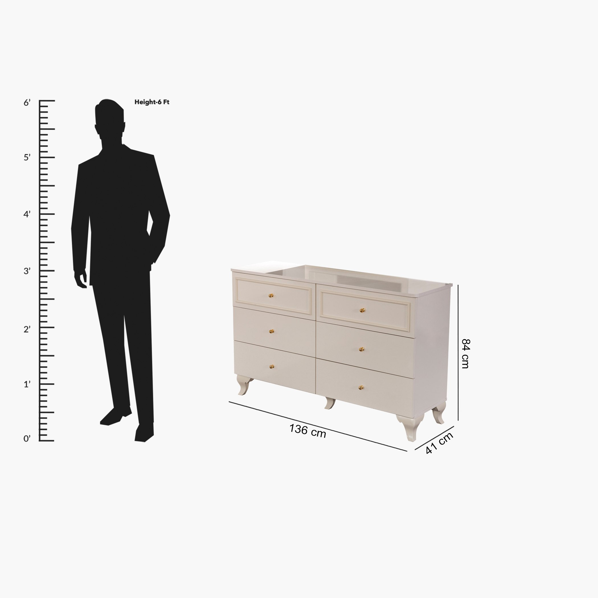 طاولة تزيين كبيرة 6 أدراج دون مرآة من إيزابيلا-hbxfurniture-bedroom-dressersandmirrors-image-6