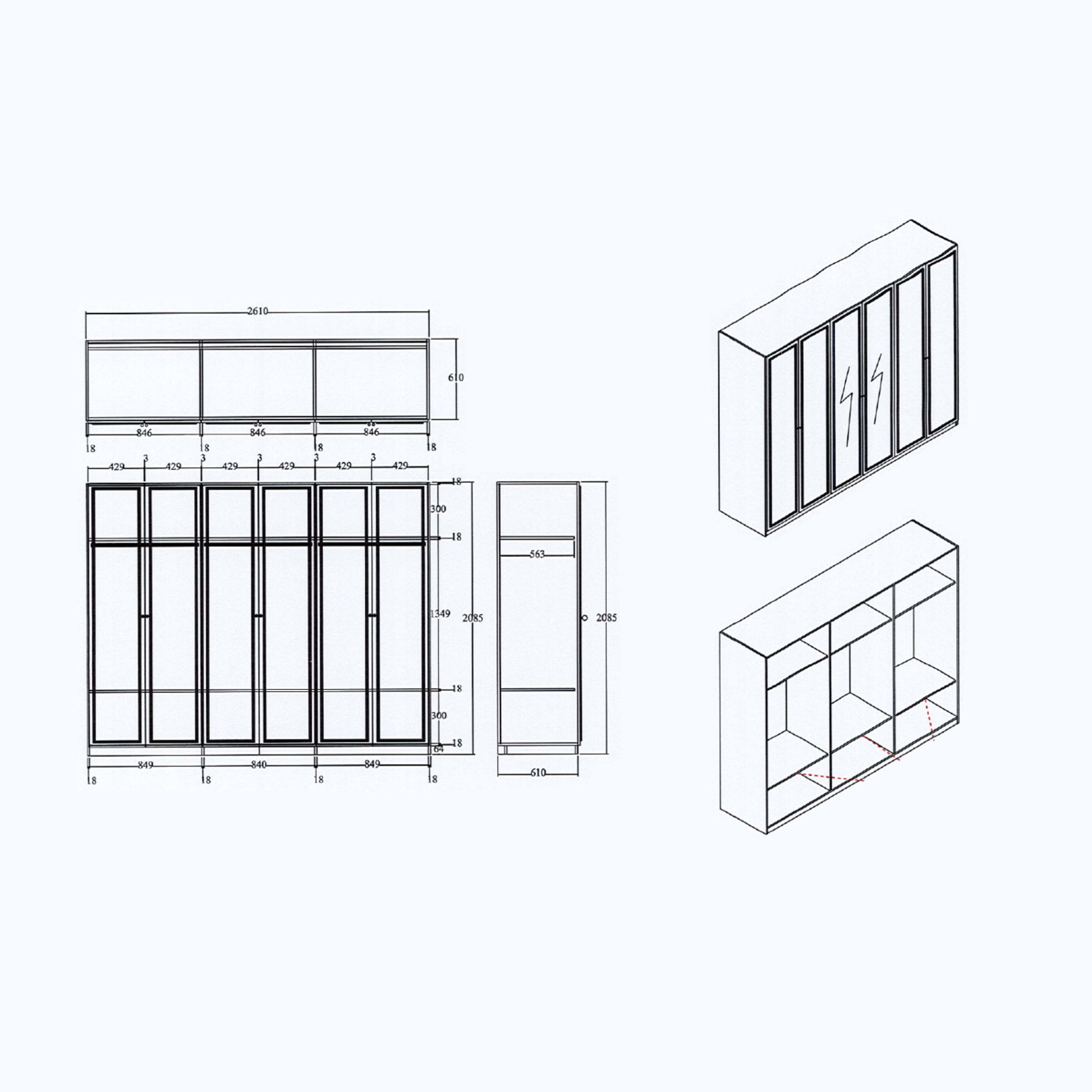 خزانة ملابس ب6 أبواب مع مرآة من إزابيلا-hbxfurniture-wardrobes-image-7