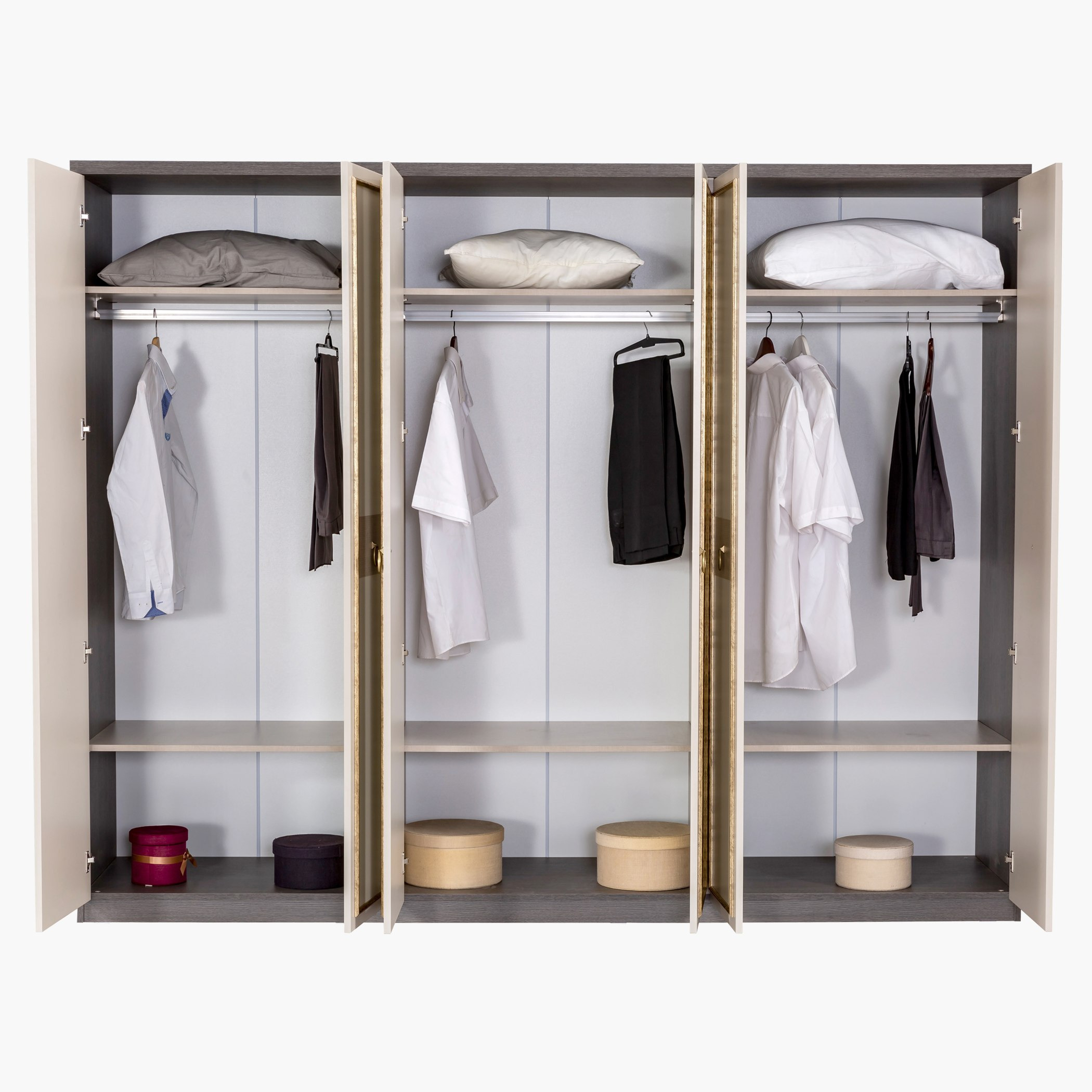 Kansas 6-Door Wardrobe with Mirror-hbxfurniture-wardrobes-image-3