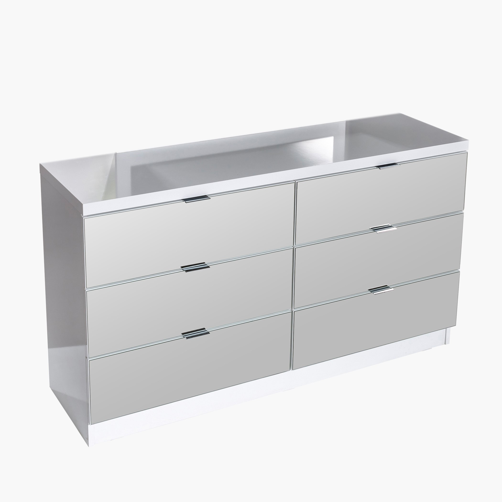 طاولة تزيين رئيسية بـ 6 أدراج ومرآة أمامية من ريفليكشن-hbxfurniture-bedroom-dressersandmirrors-image-1
