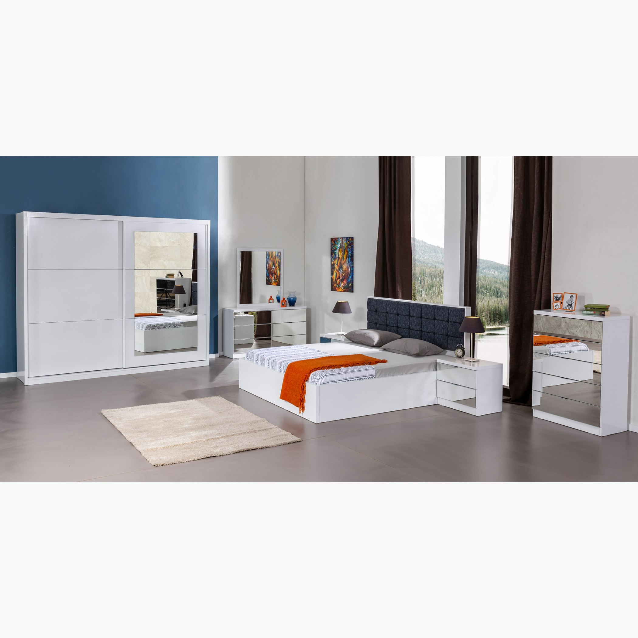 مرآة دون طاولة تزيين كبيرة 6 أدراج من ريفلكشن-hbxfurniture-bedroom-dressersandmirrors-image-5