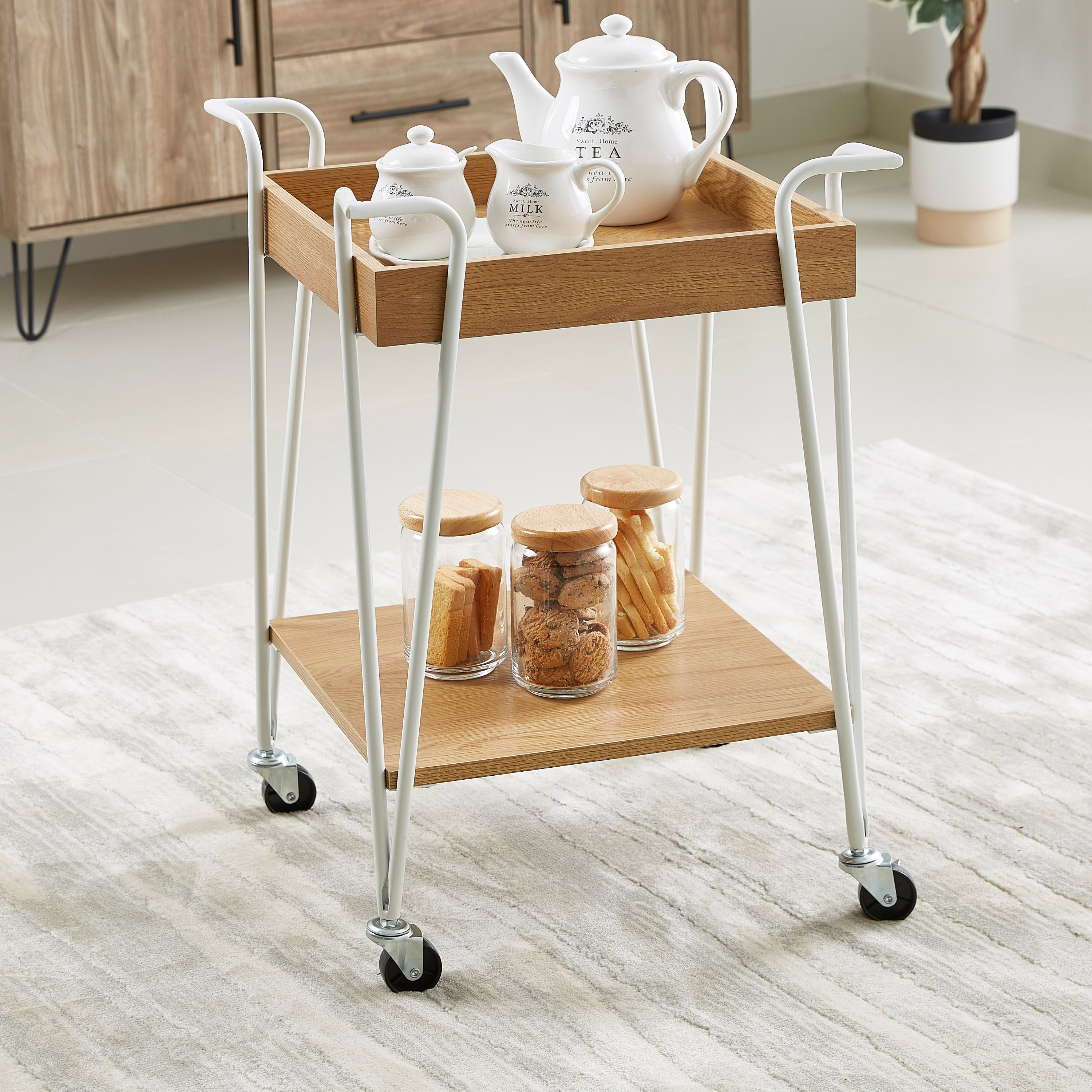 عربة مطبخ بطابقين من السويد-hbxlivingroom-tablesandstands-servingtrolleys-image-1
