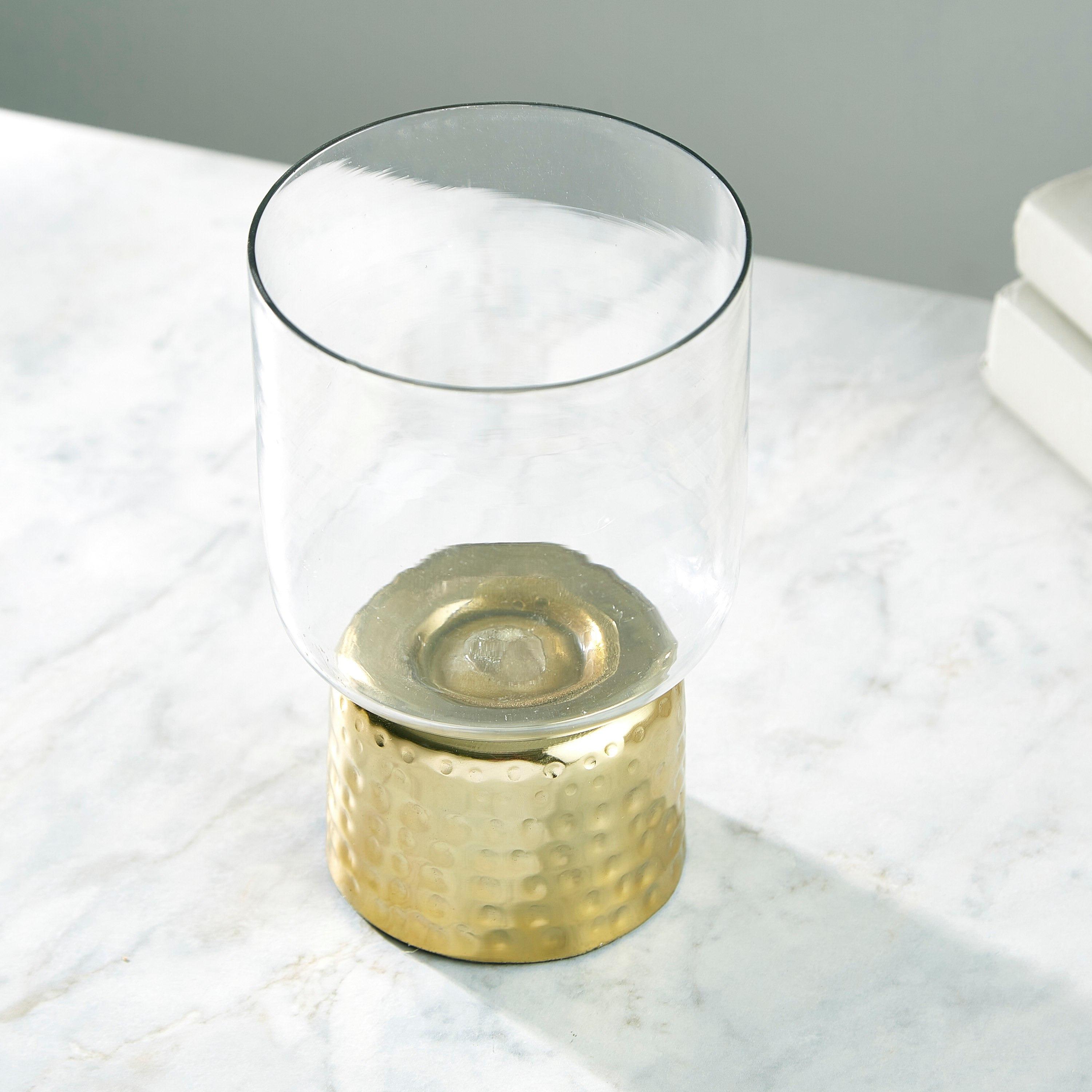 حامل شموع من المعدن والزجاج من نيسا - 17 سم-hbxlivingroom-decorandaccessories-candleholders-image-2