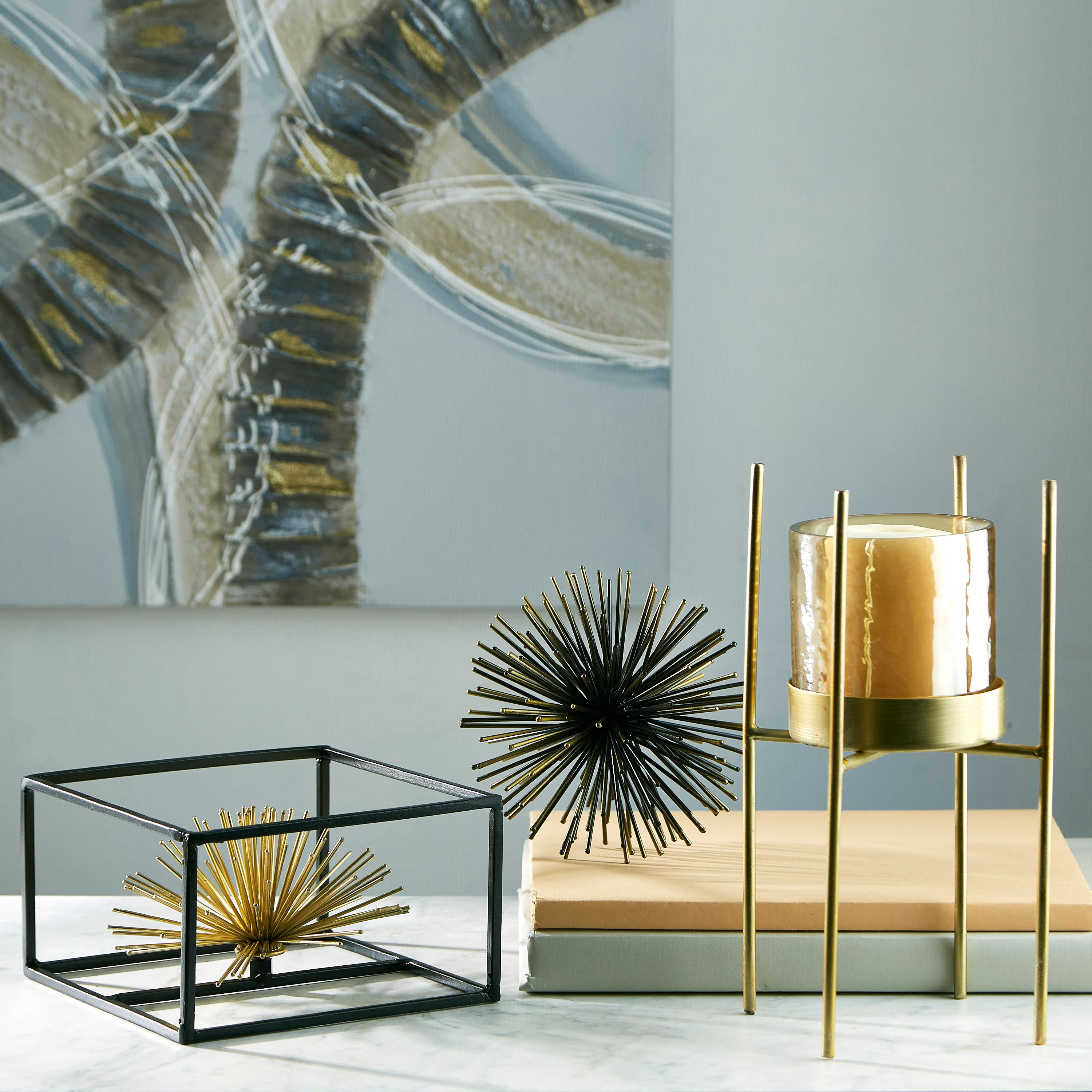 حامل شموع من المعدن والزجاج من إيفانا - 28 سم-hbxlivingroom-decorandaccessories-candleholders-image-4