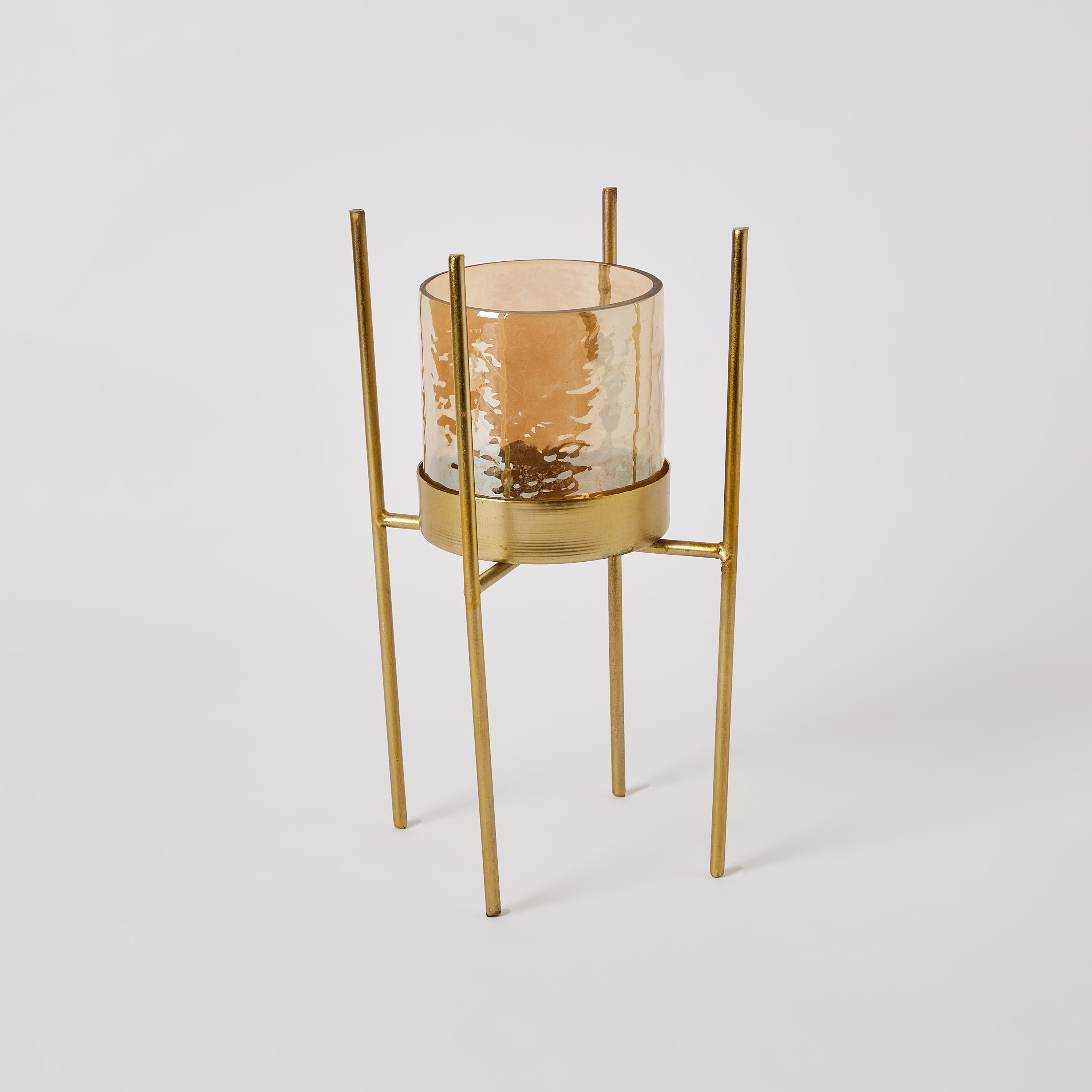 حامل شموع من المعدن والزجاج من إيفانا - 28 سم-hbxlivingroom-decorandaccessories-candleholders-image-5