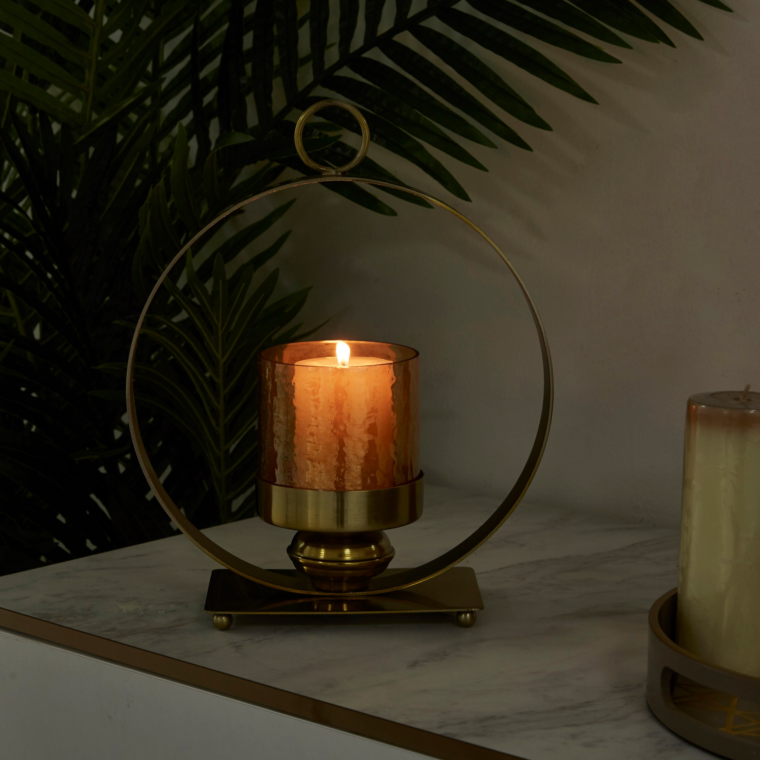 حامل شموع من المعدن والزجاج من إيفانا - 31 سم-hbxlivingroom-decorandaccessories-candleholders-image-2
