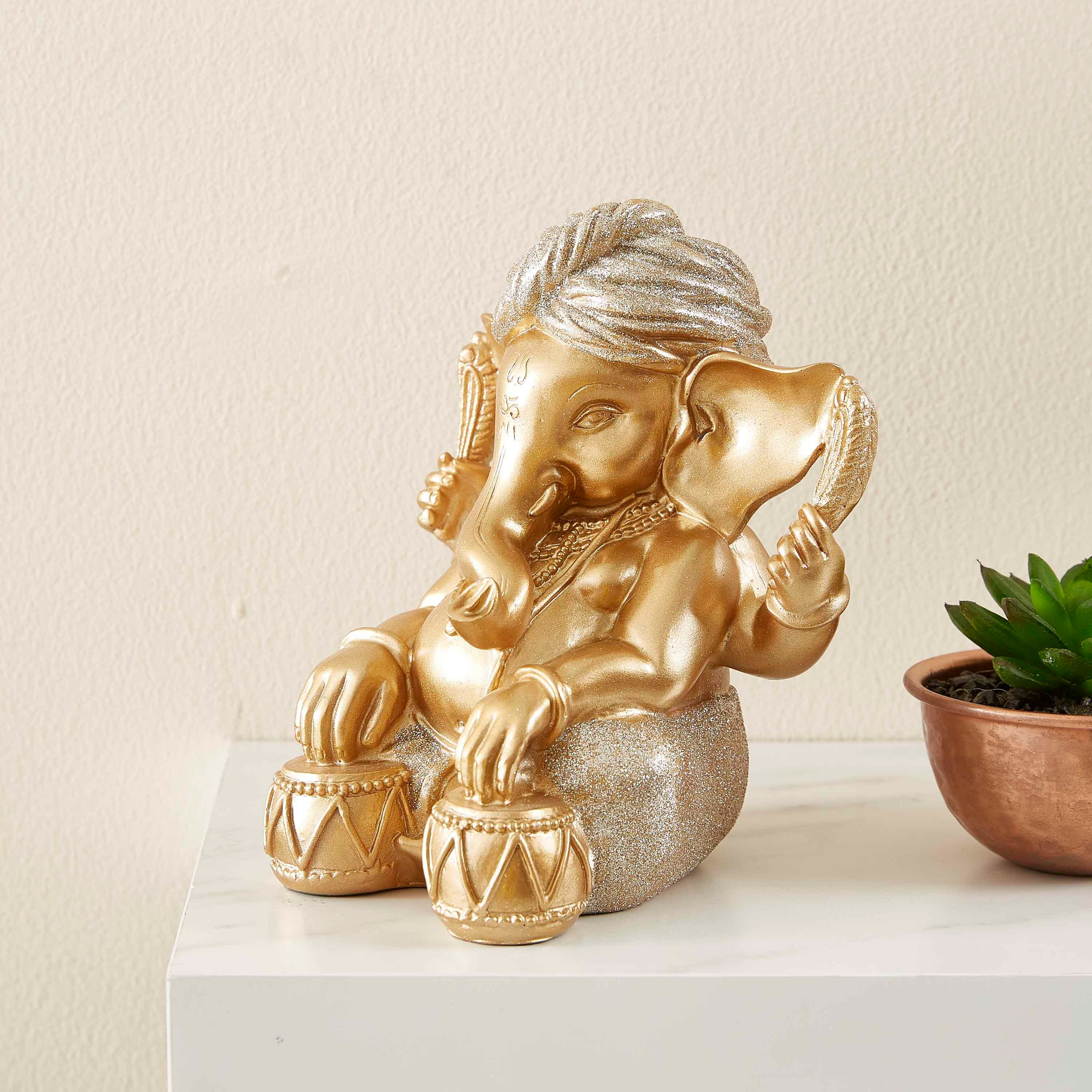 تمثال غانيشا مزيّن يلعب على الطبلة بولسيرين - كيونتين-hbxhomeware-homedecor-figurinesandornaments-image-2