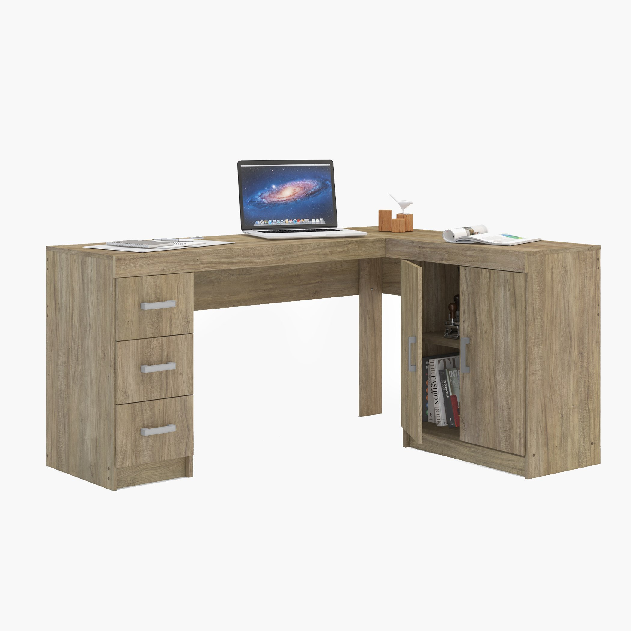 مكتب دراسة ركني ببابين و3 أدراج من اسبانا-hbxfurniture-office-desks-image-3